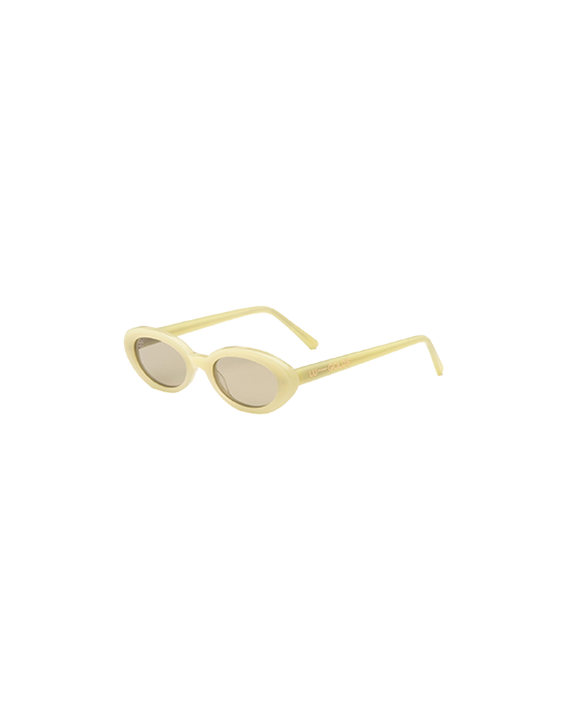 SUNGLASS SYLVIE MATCHA | Slim oval frame sunglasses that flatter every shape of face.