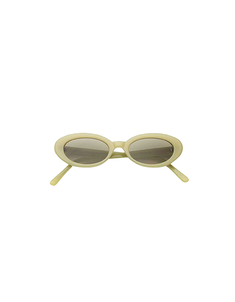 SUNGLASS SYLVIE MATCHA | Slim oval frame sunglasses that flatter every shape of face.