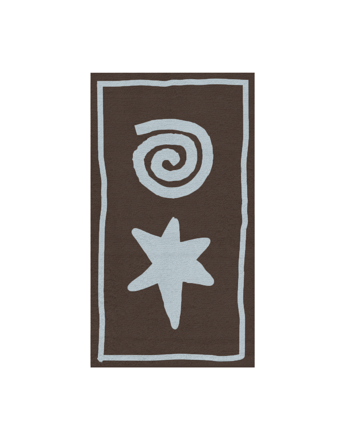 BEACH TOWEL LUCKY STAR | Our very own RUBY beach towels! Imagined in a brown and blue colour way, in a star and spiral design.