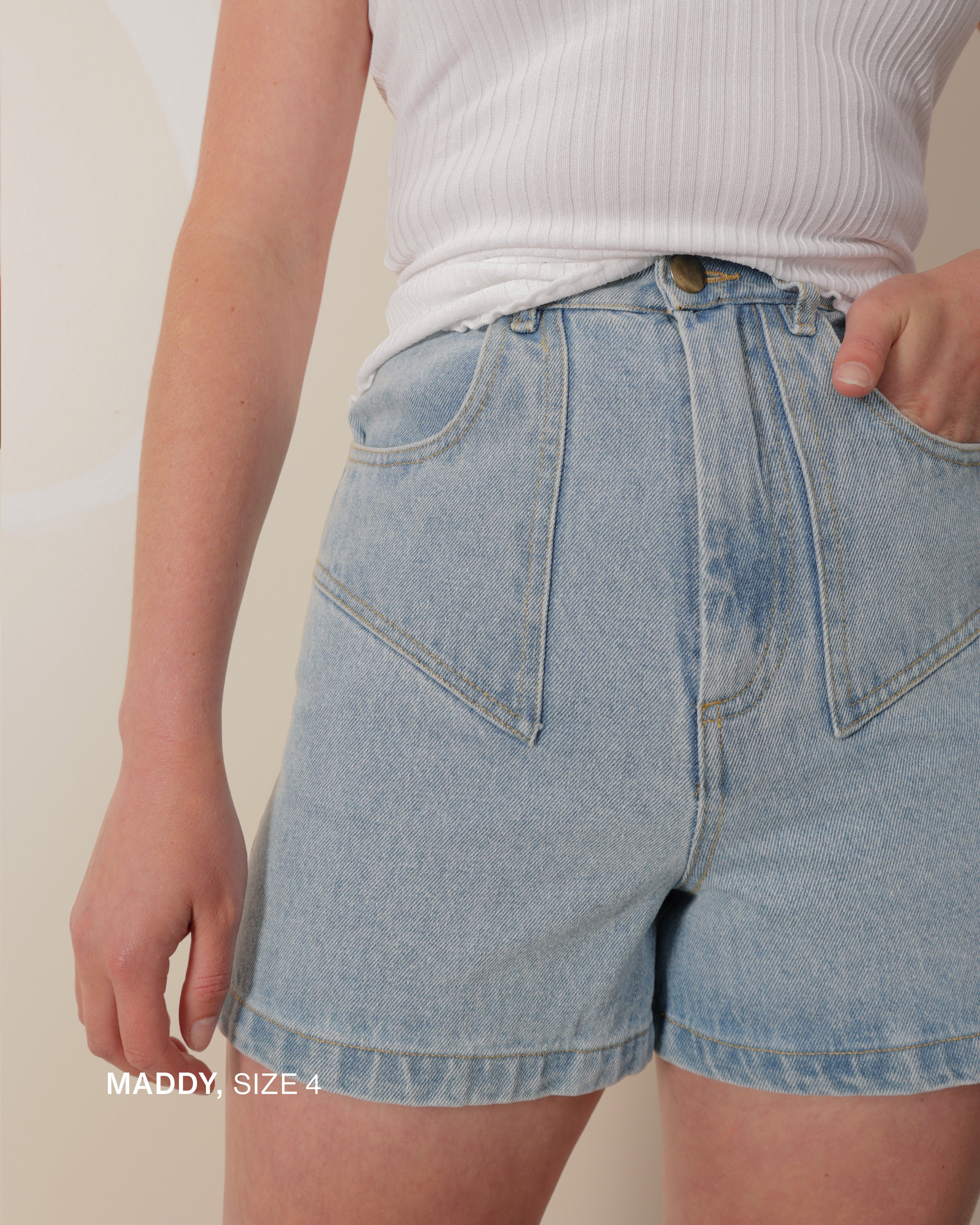 CLOVER DENIM SHORT BLUE | RUBY