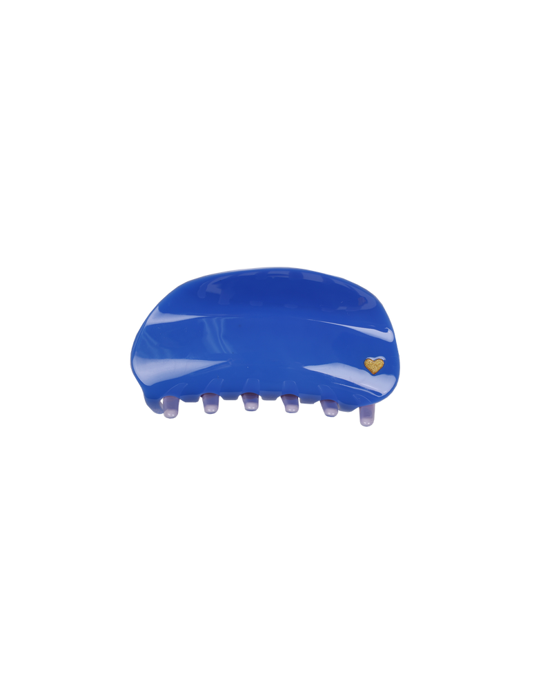 MARBLE HAIR CLAW COBALT | Cobalt and lilac contrast hair claw, this is a staple accessory for summer - perfect for beach hair. Big enough to hold a full head of hair and comfortable enough to...