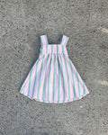 RUBÉBÉ MARGIE TIE MINI DRESS PINK APPLE STRIPE