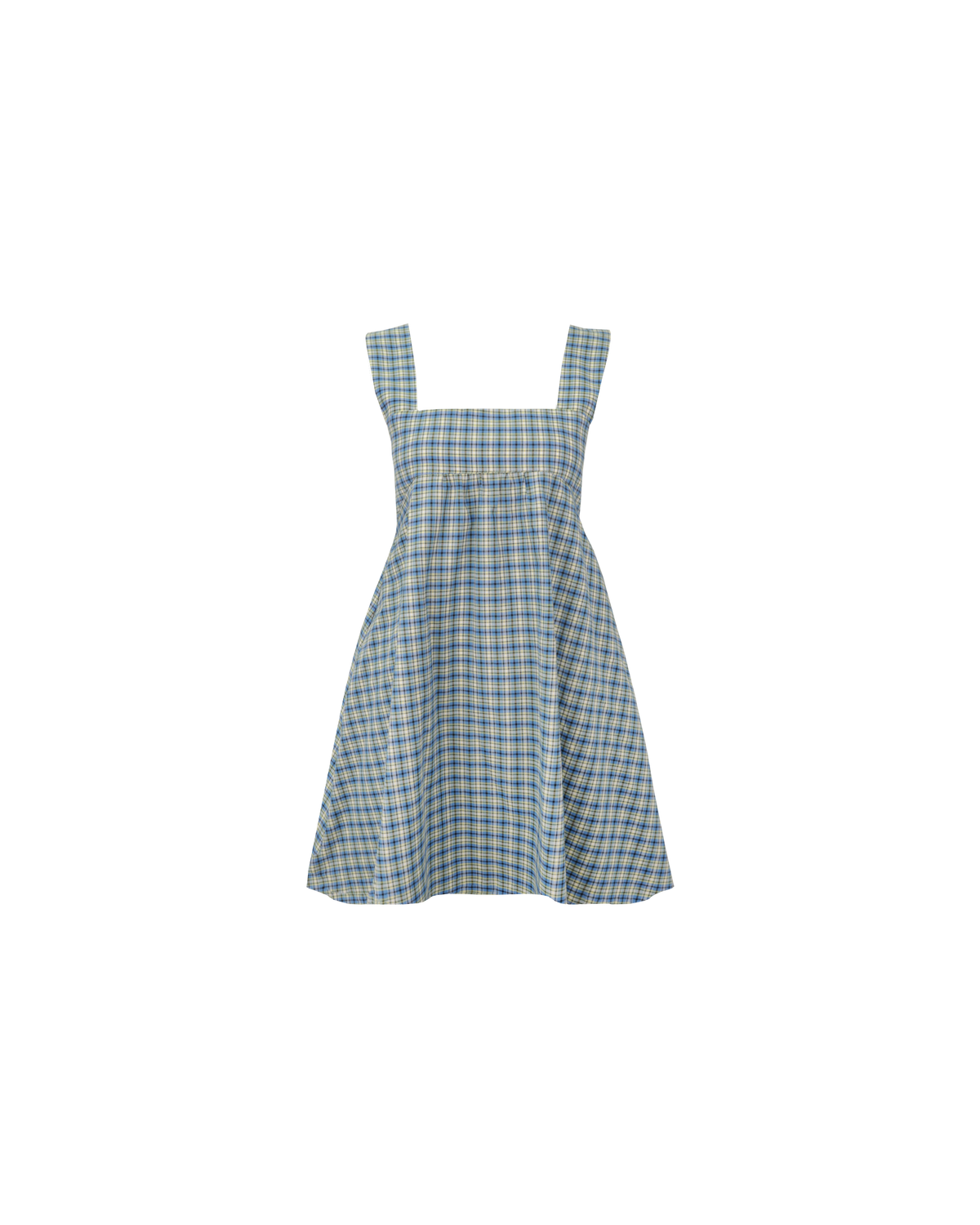 MARGIE TIE MINI DRESS BLUE YELLOW CHECK | RUBY MARGIE TIE MINI DRESS BLUE YELLOW CHECK | RUBY