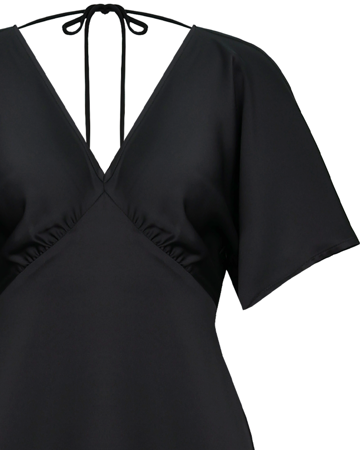MATEA SATIN DRESS BLACK | RUBY