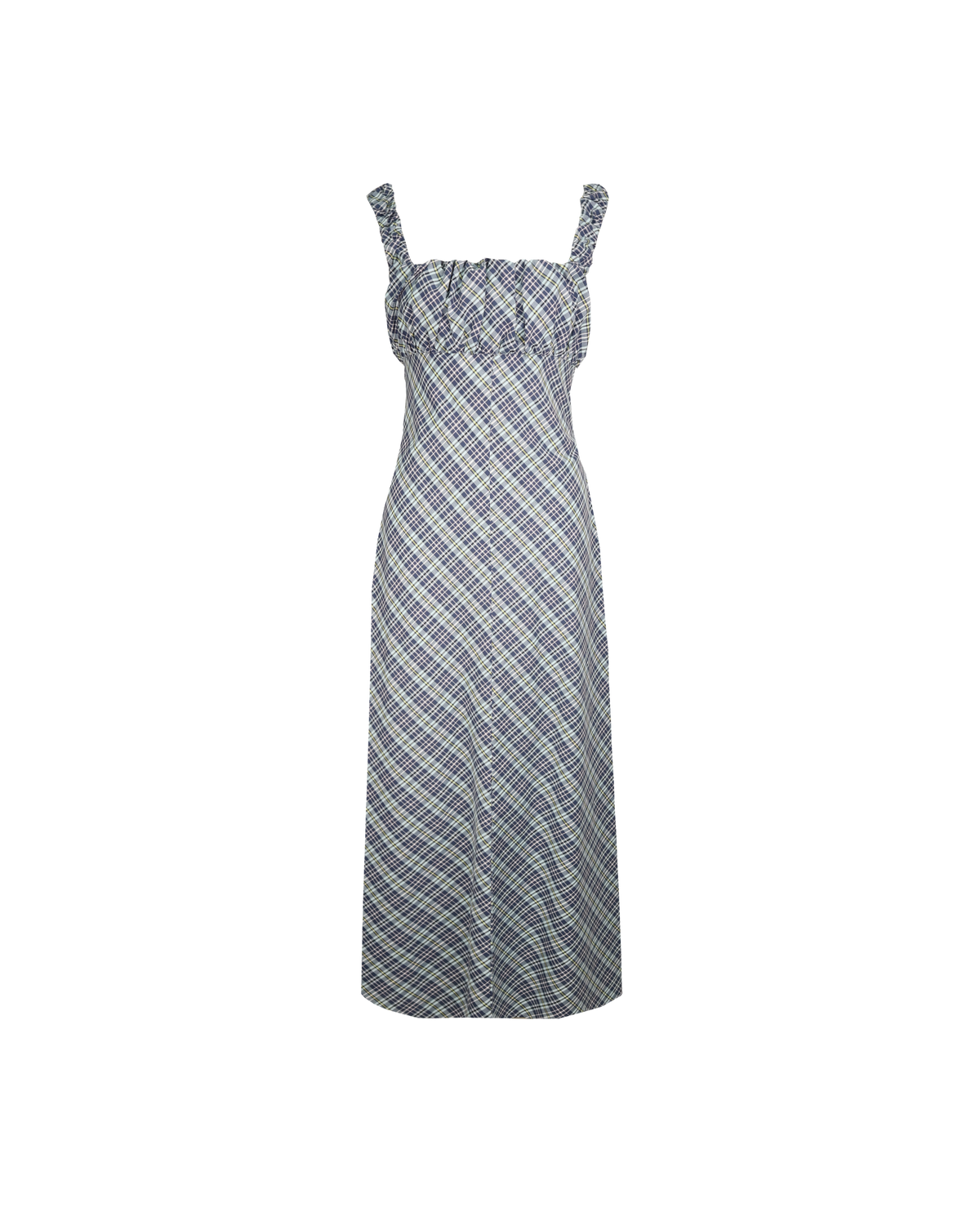 MICKEY MAXI DRESS NAVY YELLOW TARTAN | RUBY MICKEY MAXI DRESS NAVY YELLOW TARTAN | RUBY