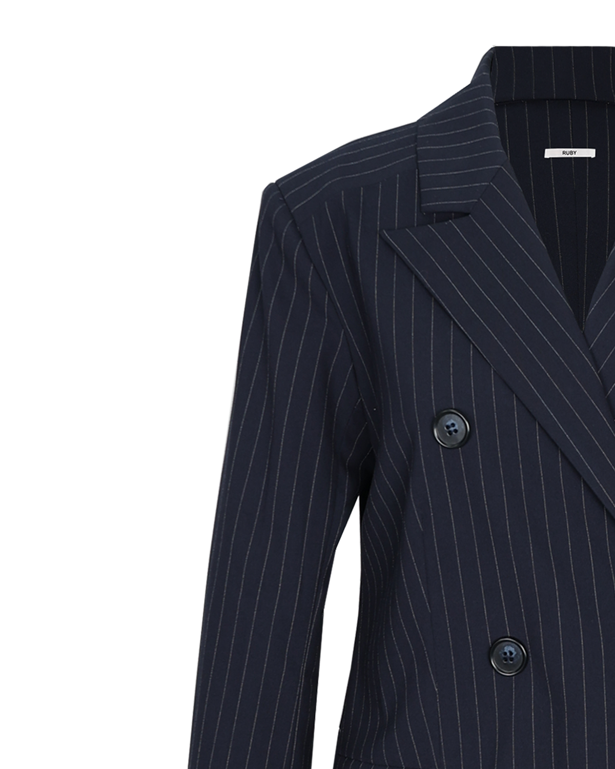 Womens navy 2025 pinstripe blazer
