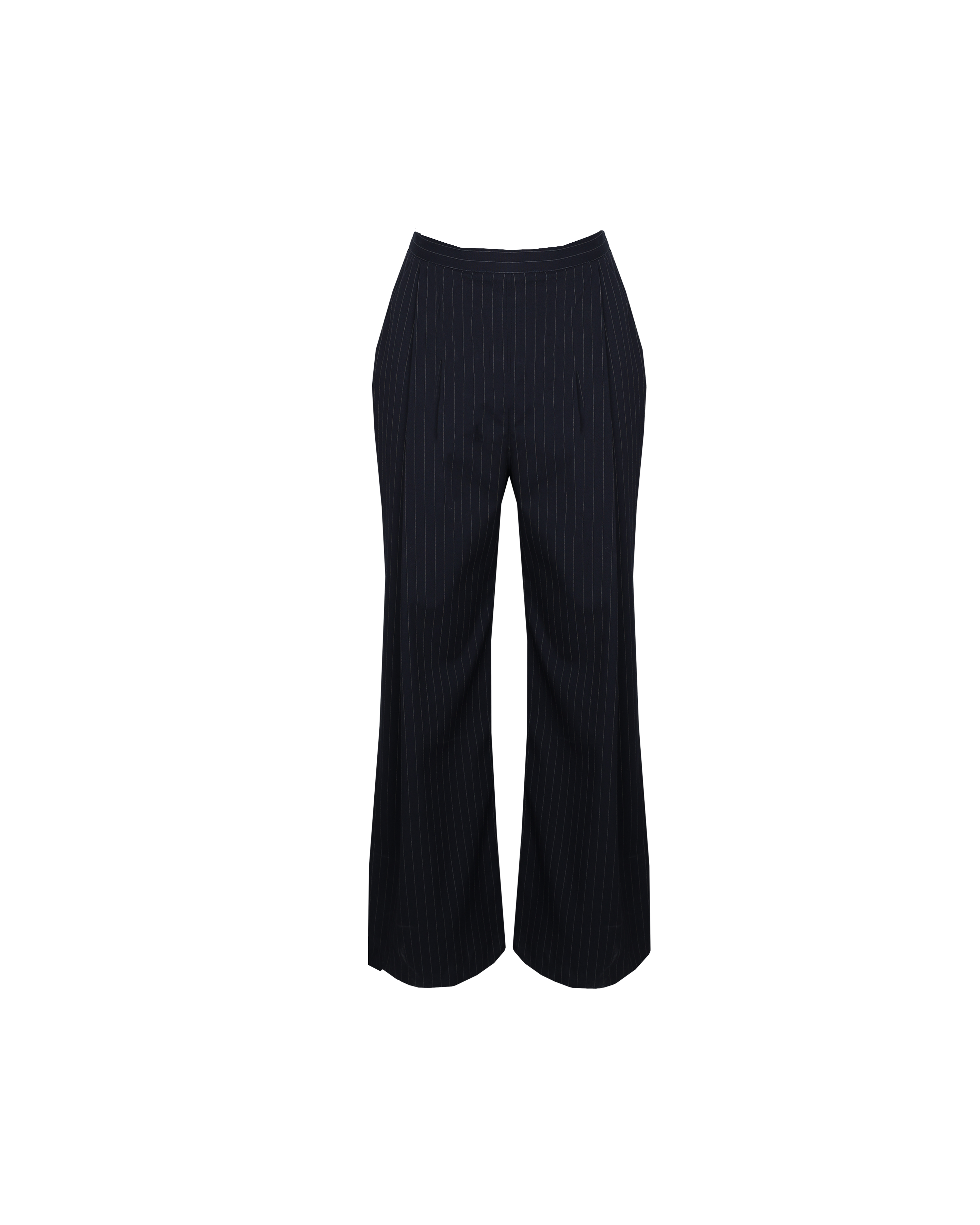 COLLUSION pinstripe straight leg tailored trousers co-ord with V waistband  detail in navy | ASOS