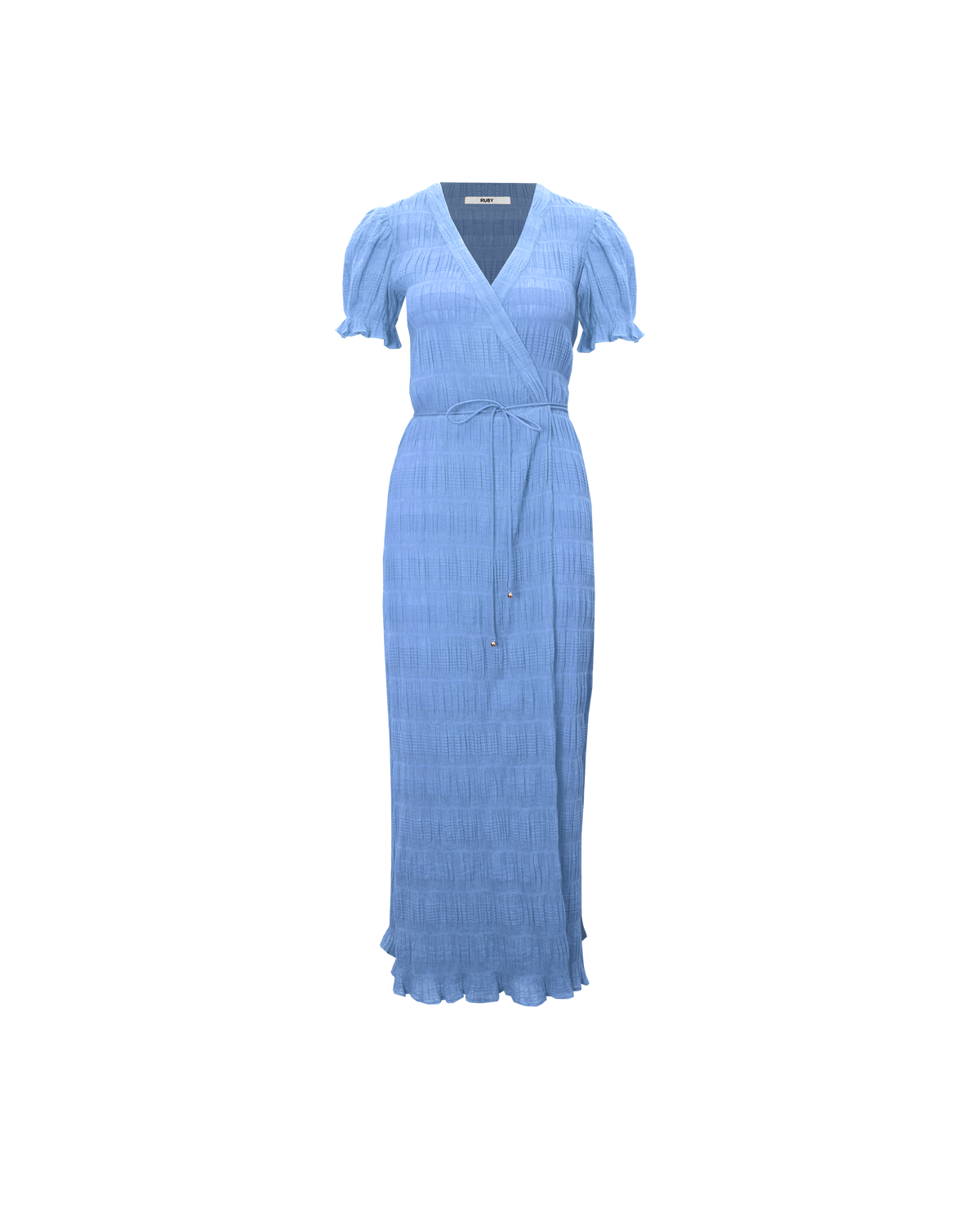 MIRELLA SHORT SLEEVE WRAP DRESS CORNFLOWER | RUBY MIRELLA SHORT SLEEVE WRAP DRESS CORNFLOWER | RUBY