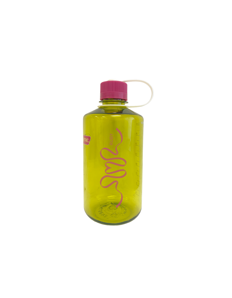RUBY DRINK BOTTLE OLIVE | Our very own custom Nalgene drink bottle designed in an olive green and featuring our RUBY femme logo. The perfect accessory to keep you hydrated over summer.