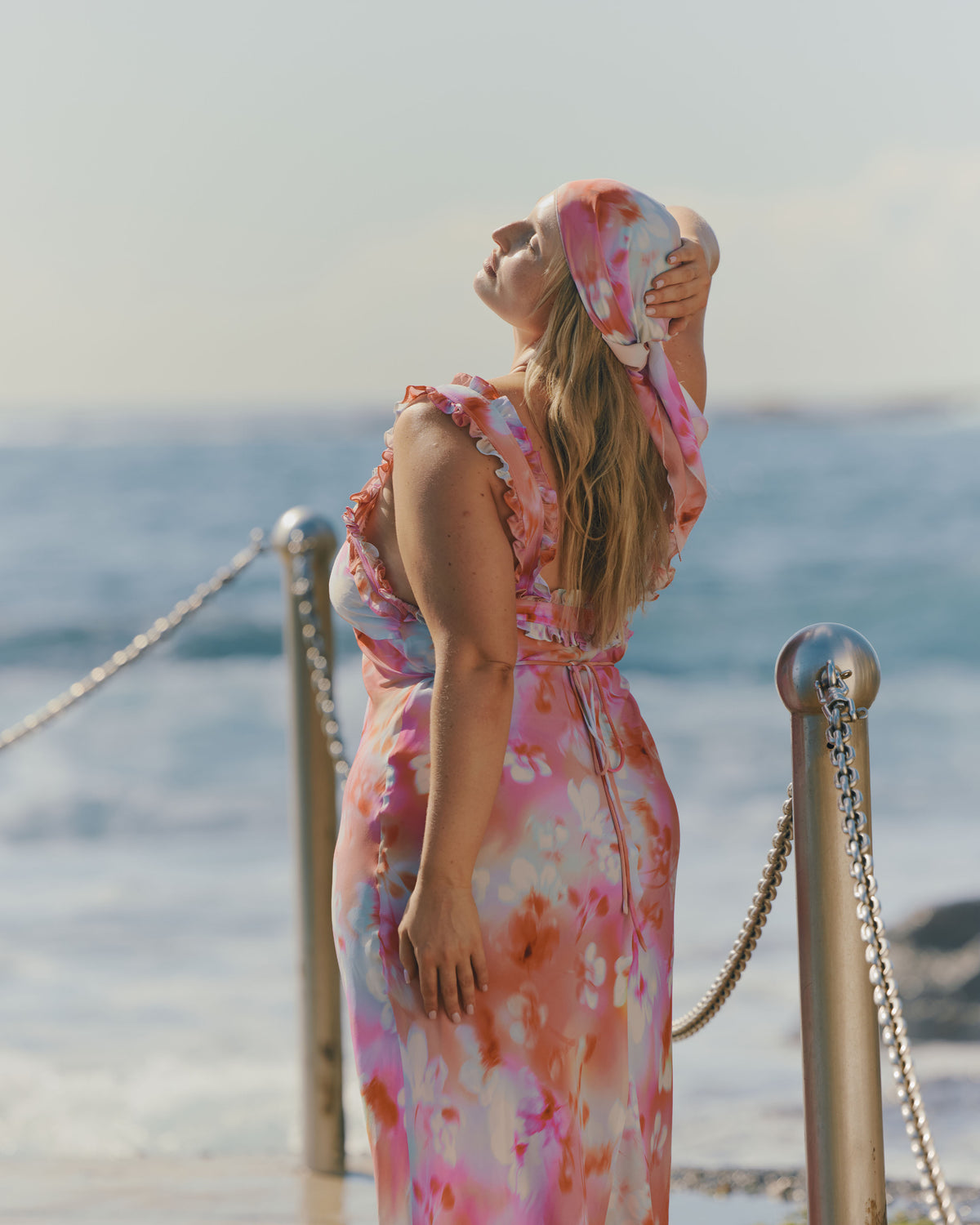 LYDIA HEAD SCARF GLOWY FLORAL | A head scarf to match our glowy floral styles, the perfect piece to finish off your outfit! Style as a head scarf, a waist tie or even tied around your bag.