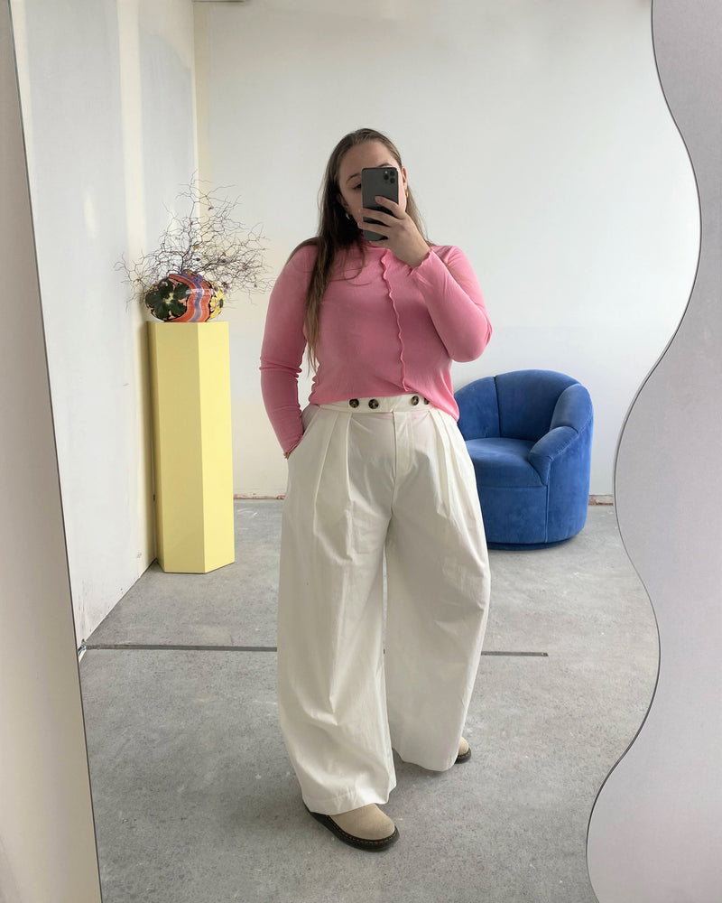 RSR SAMPLE 3221 ALLORA TROUSER | RUBY Sample Allora Trouser in white. Size 16. One available. Liv usually wears a size 14-16.