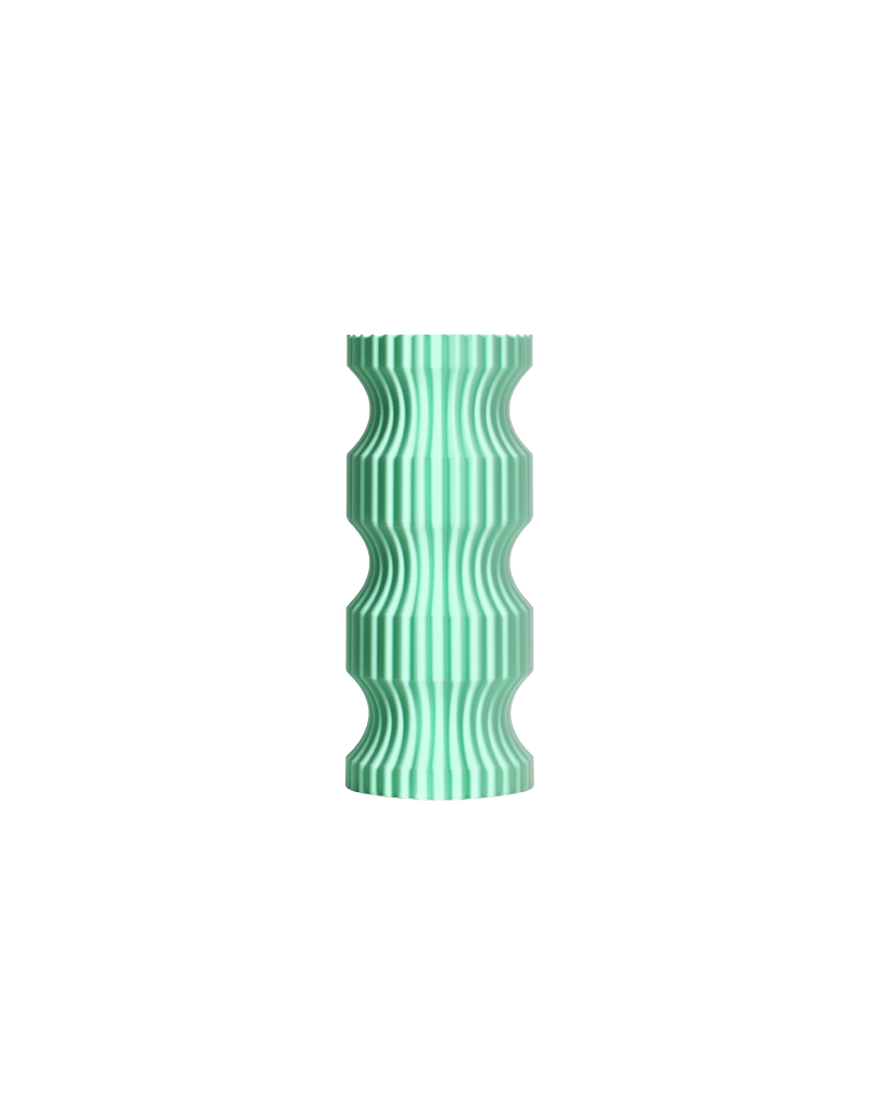  TRIPLE VASE IN MINT | A mint green 3D printed flower vase made from fermented plant starches also known as PLA. This vase is not only functional but also better for the planet.
