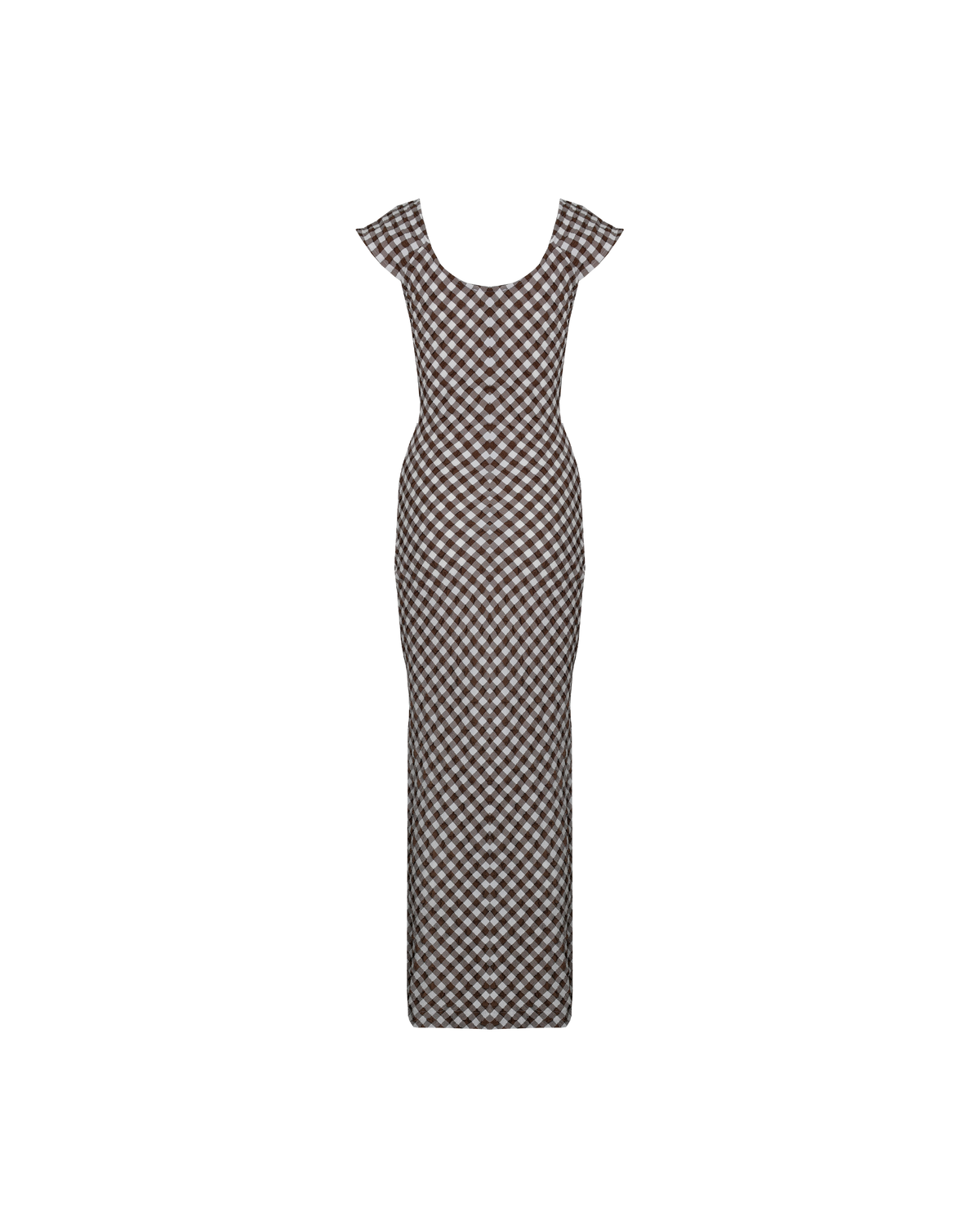 PRISM MIDI DRESS BROWN GINGHAM | RUBY PRISM MIDI DRESS BROWN GINGHAM | RUBY
