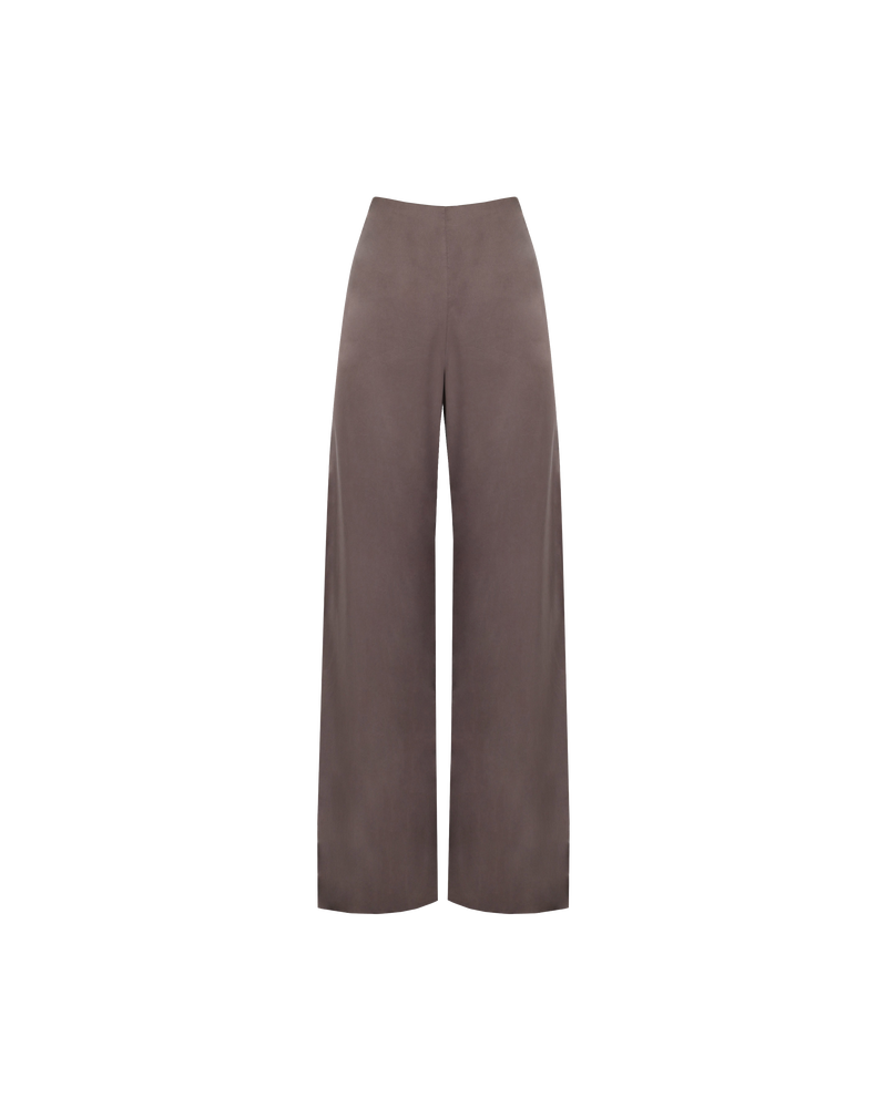 REESE PANT PEWTER | Wide leg pant cut in an earthy pewter shade. These pants fit comfortably around the waist and fall smoothly into a relaxed wide leg.