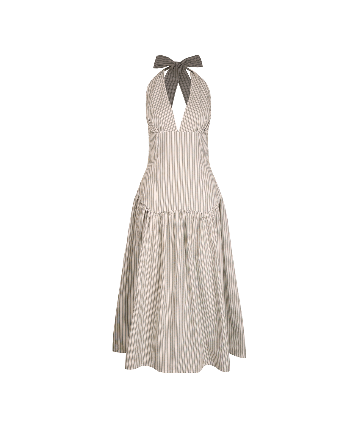 RELAXE HALTER DRESS OLIVE STRIPE | RUBY RELAXE HALTER DRESS OLIVE STRIPE | RUBY