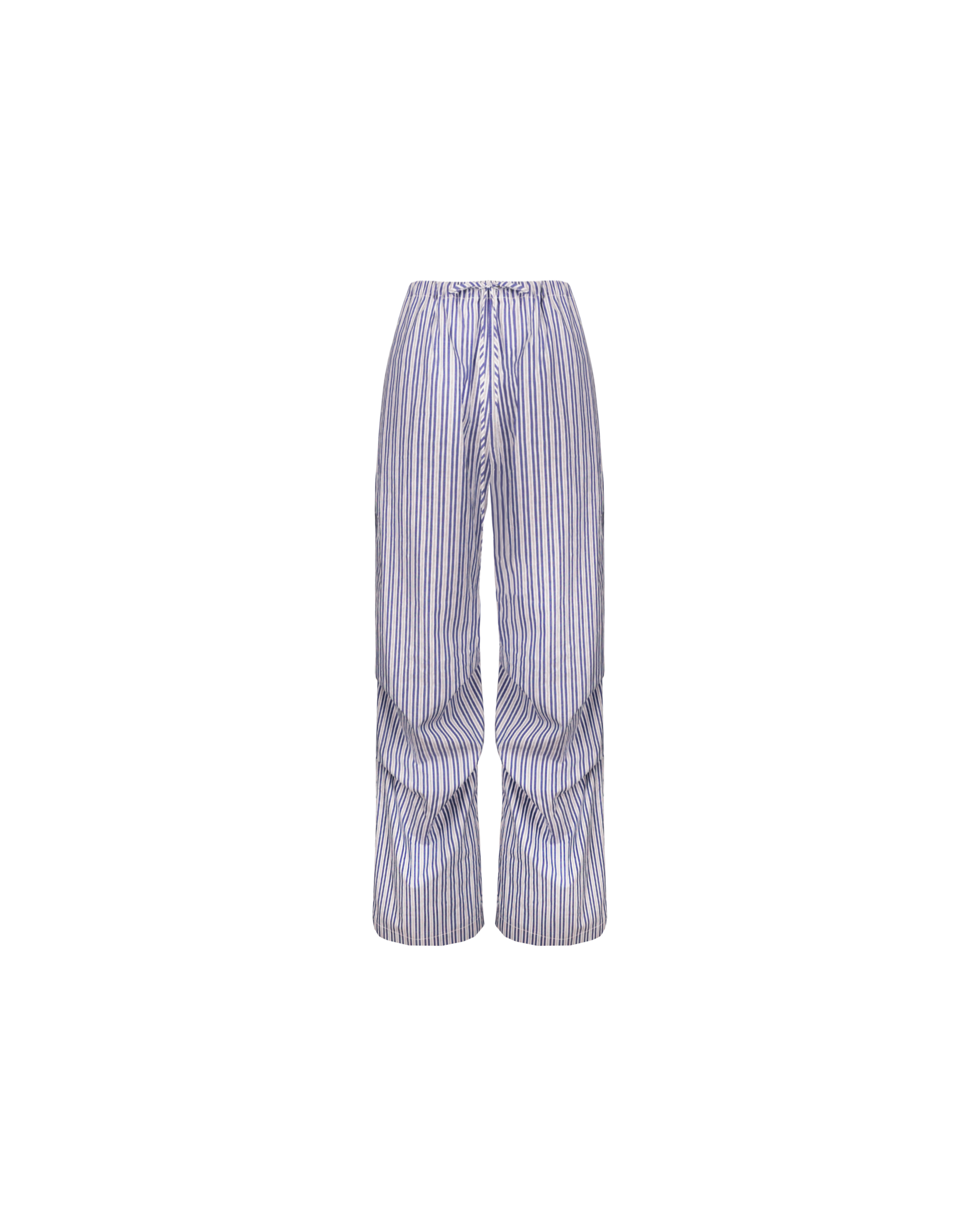 RELAXE TUCK PANT NAVY STRIPE | RUBY