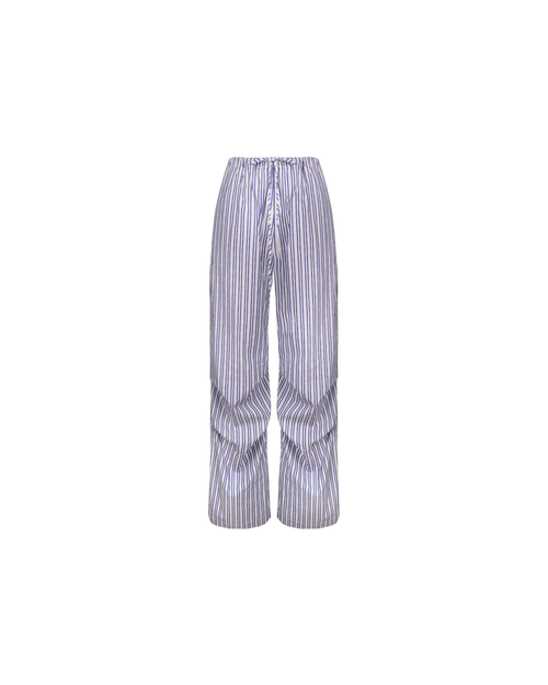 RELAXE TUCK PANT NAVY STRIPE | RUBY