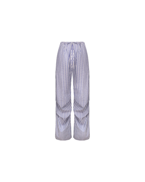 RELAXE TUCK PANT NAVY STRIPE | RUBY