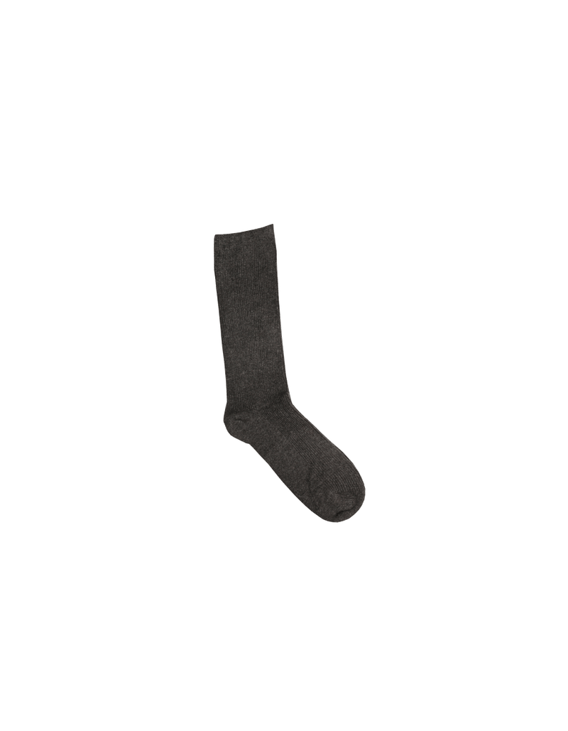 RINA SOCK CHARCOAL | Plush mid-calf socks designed in our Rina ribbed knit.
