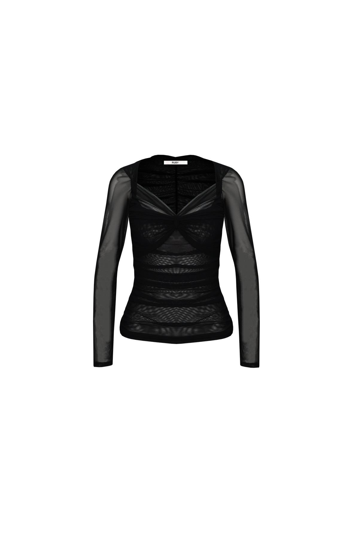 RIO MESH LONG SLEEVE BLACK | RUBY