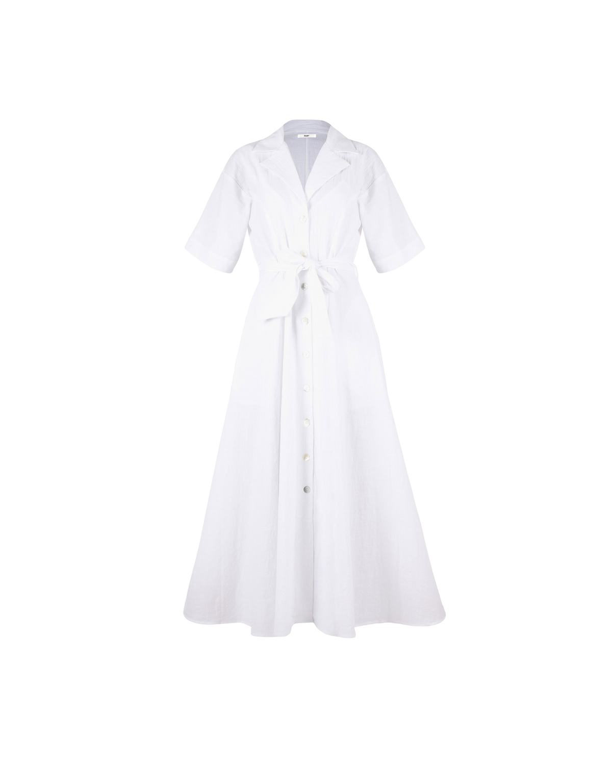 MARLEY SHIRT DRESS WHITE RUBY