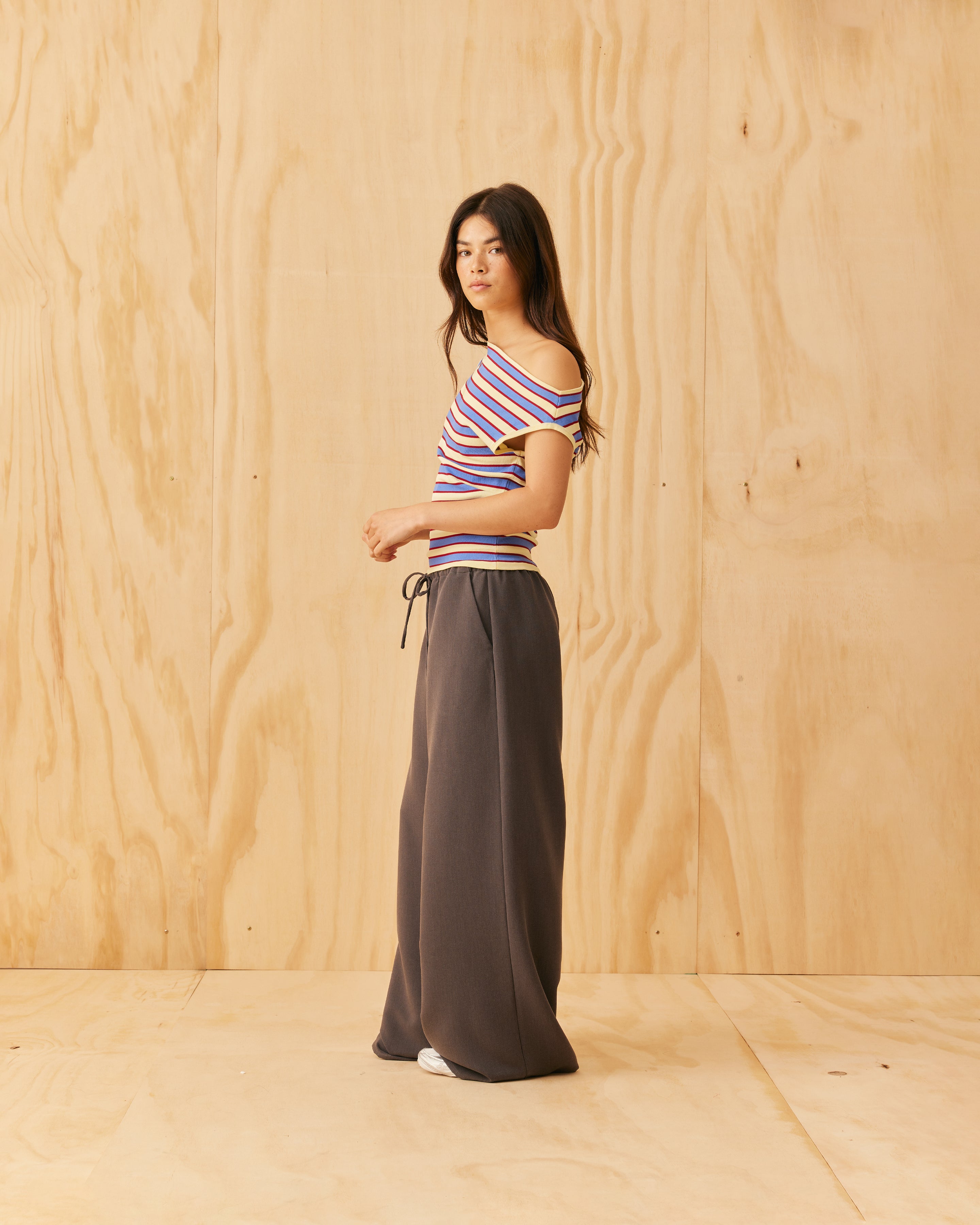 ANDIE SUIT PANT CHARCOAL | RUBY