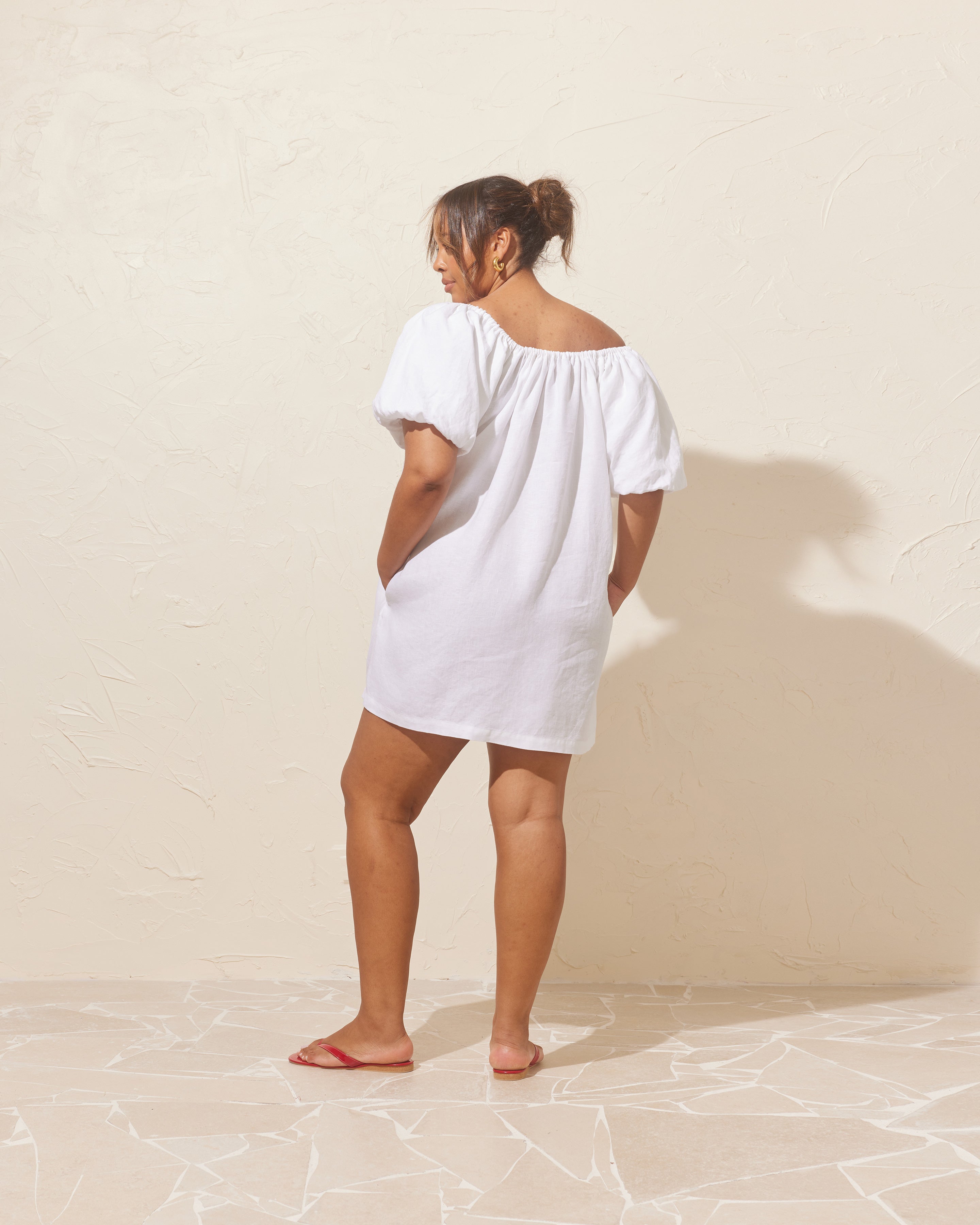 FLORY MINI DRESS WHITE | RUBY