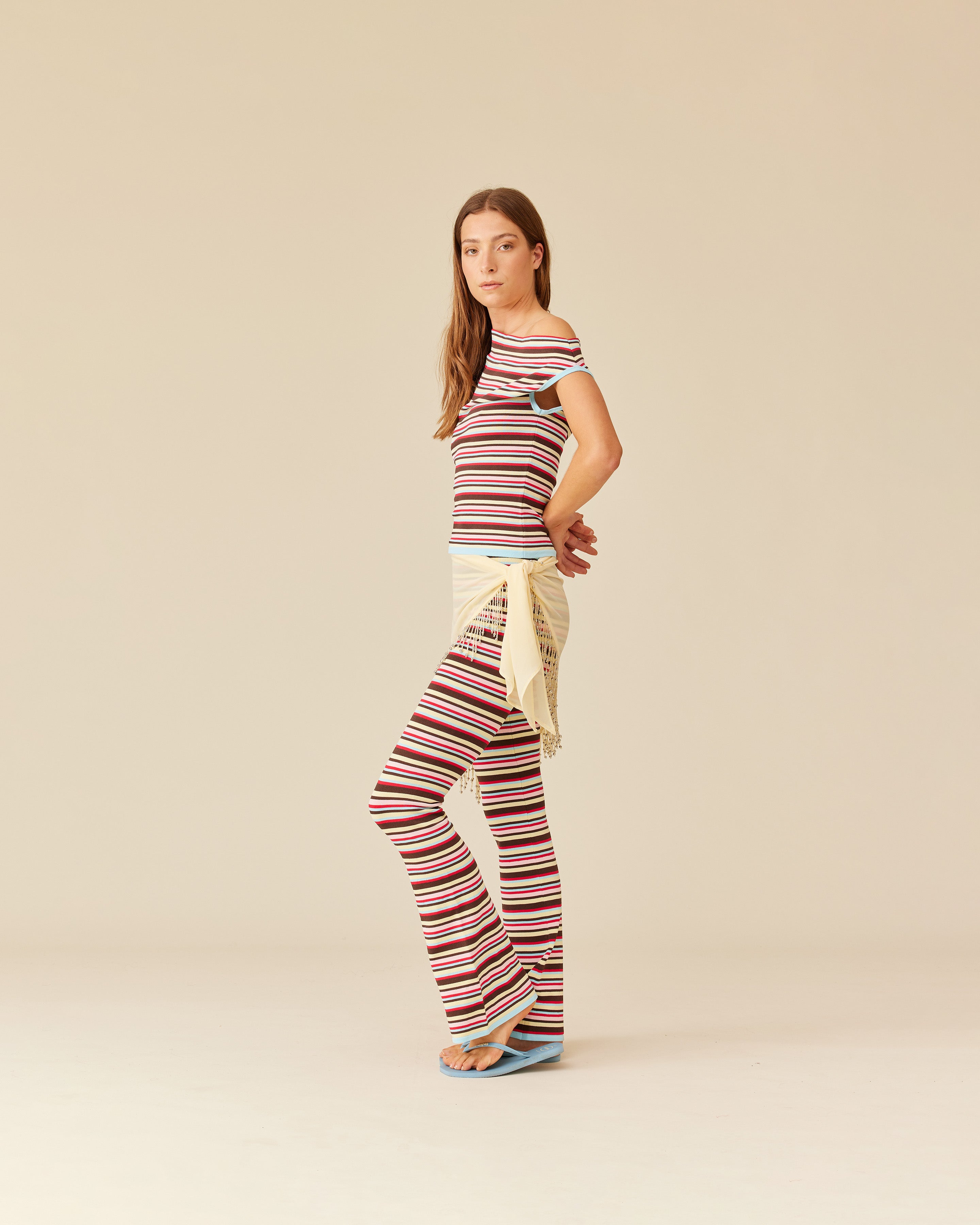MARLA PANT CANDY STRIPE | RUBY