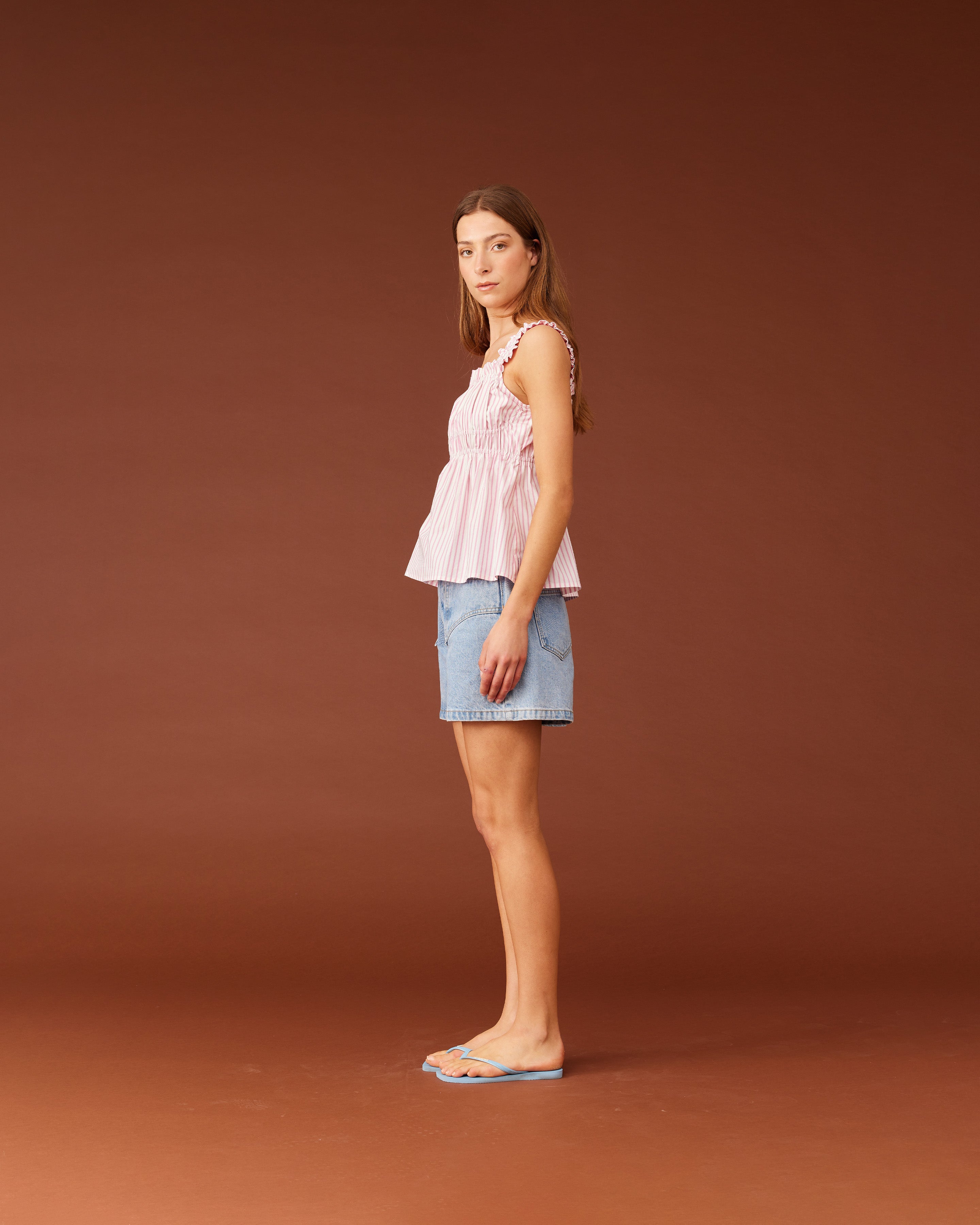 CLOVER DENIM SHORT BLUE | RUBY