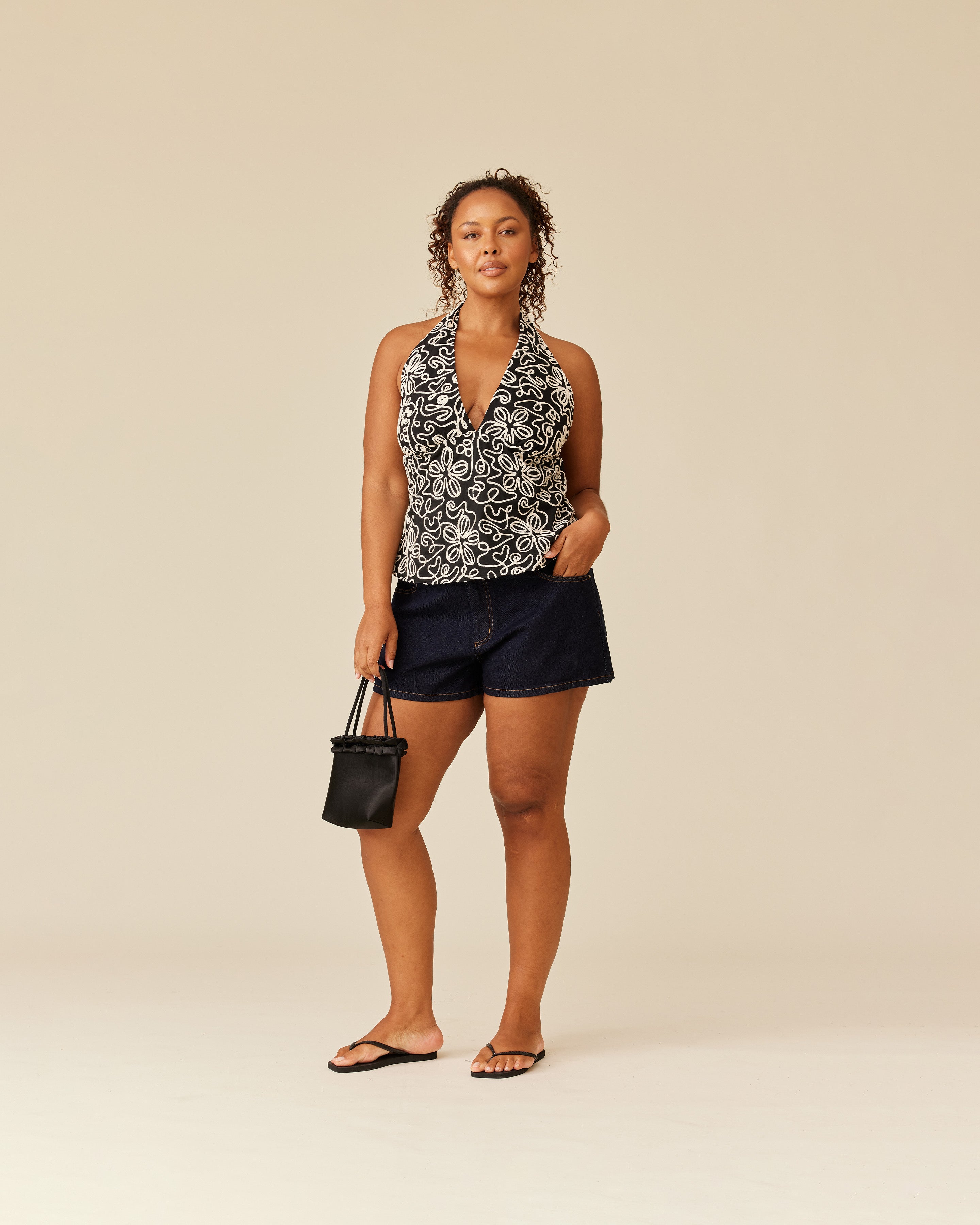 SASHA HALTER TOP SARDINIA FLORAL | RUBY