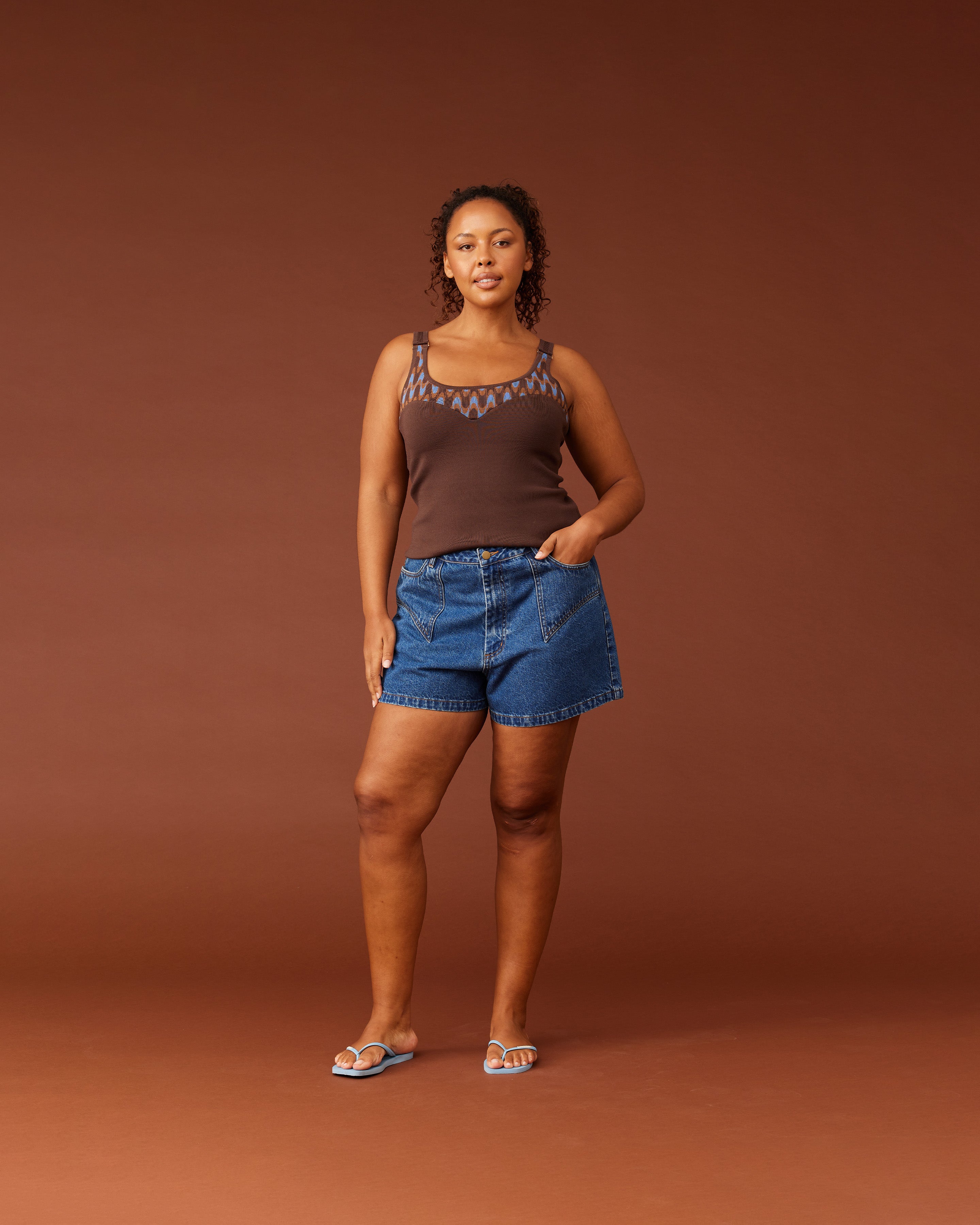 CLOVER DENIM SHORT INDIGO | RUBY