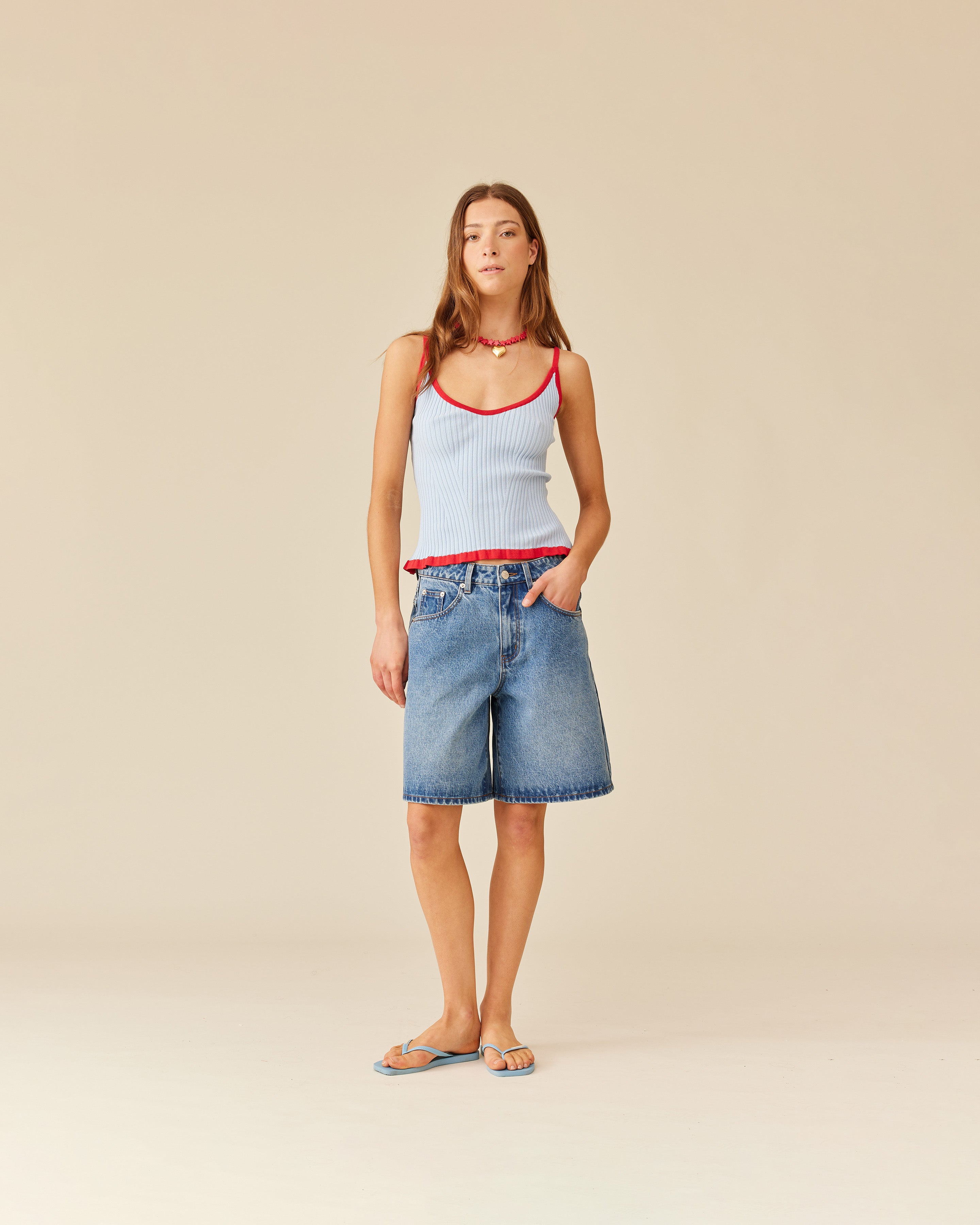 RINA TANK BLUE CHERRY | RUBY