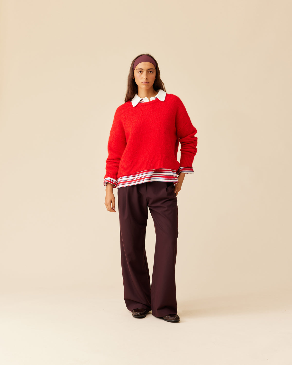 Ruby Rana Sweaters RHEA TURTLENECK SWEATER RED | RUBY