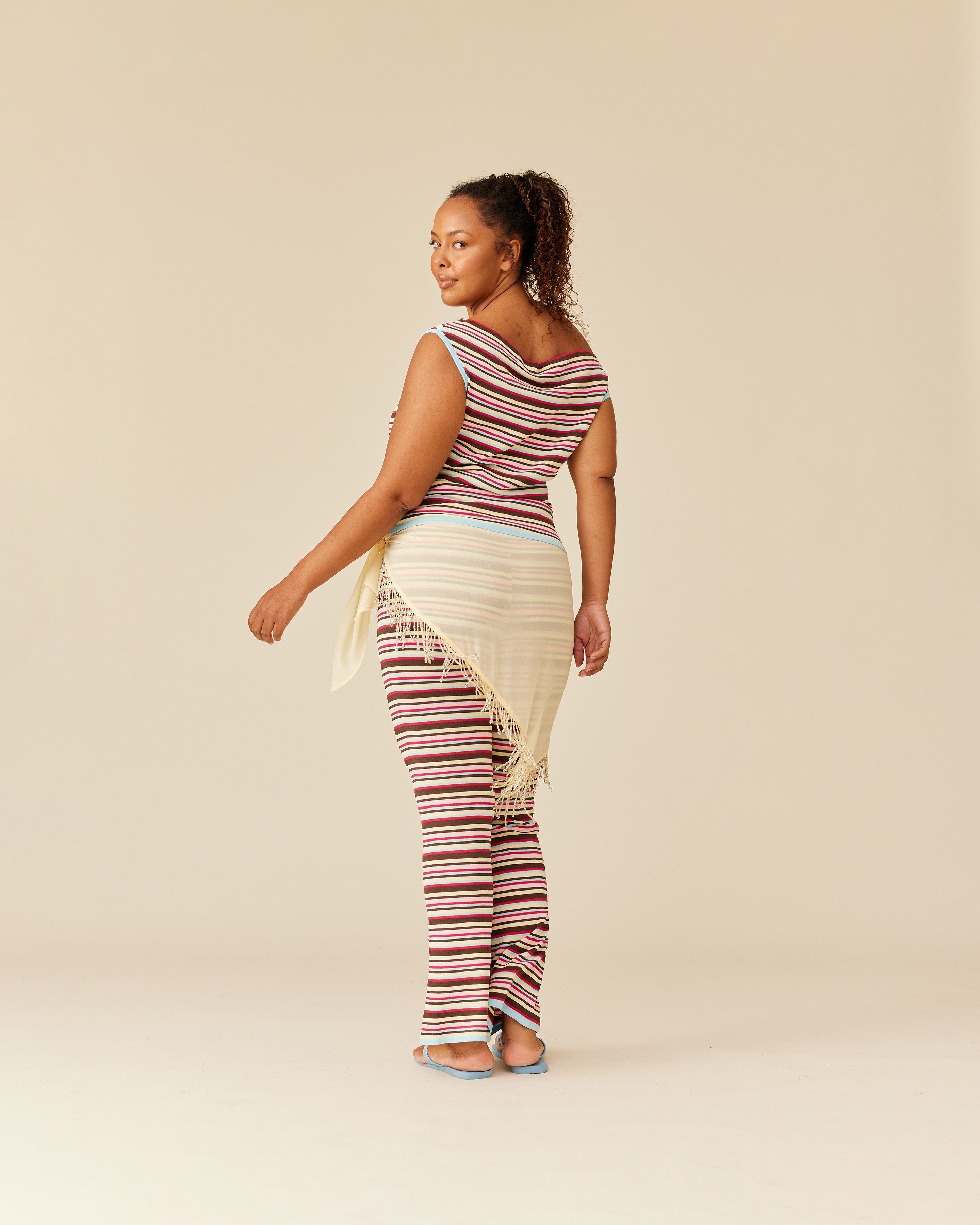 EMMA KNIT TOP CANDY STRIPE | RUBY