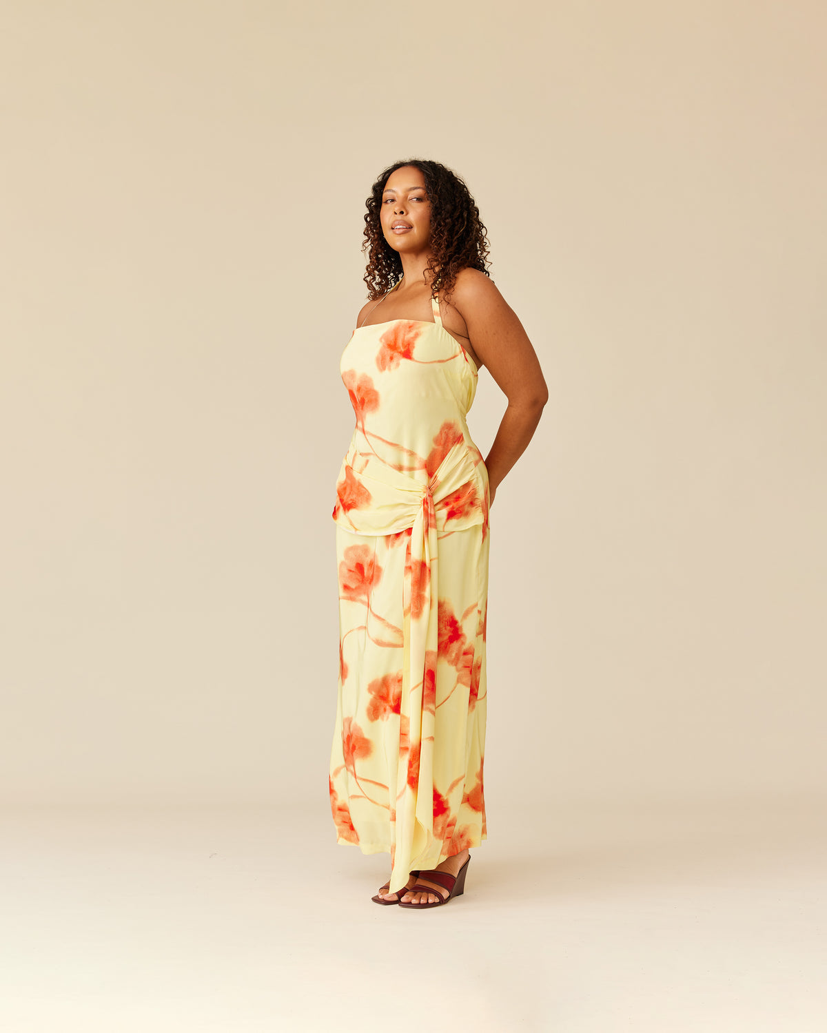 LOU MAXI DRESS TEQUILA SUNRISE FLORAL LOU MAXI DRESS TEQUILA SUNRISE FLORAL