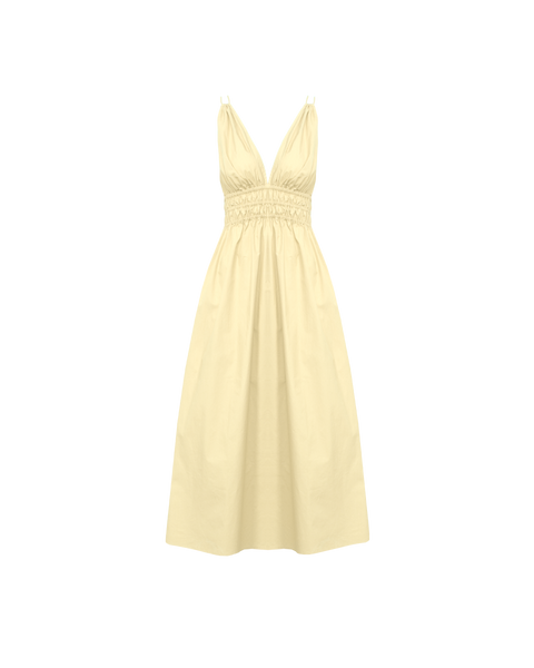 strapless open back dress Ladies Strappy Tiered Poplin Maxi Dress