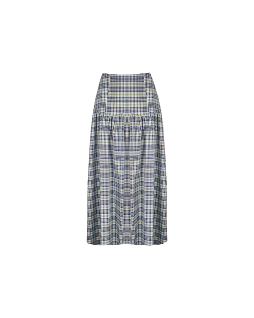 TRULLI SKIRT NAVY YELLOW TARTAN RUBY