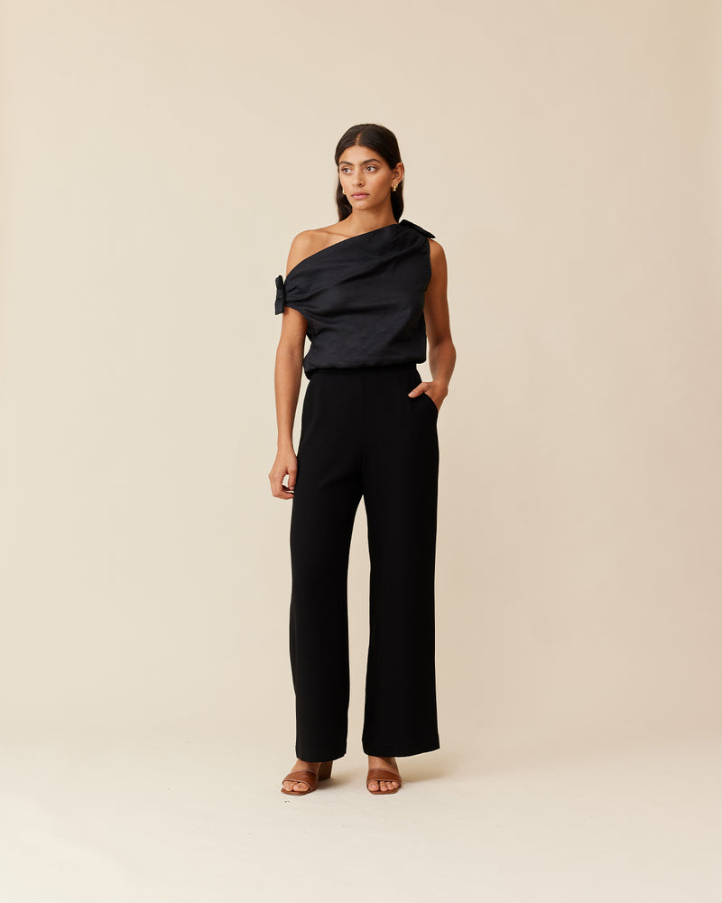  FIREBIRD PANT BLACK | Classic high waisted pant with a straight leg silhouette in black. An effortless and versatile piece perfect for work and beyond.