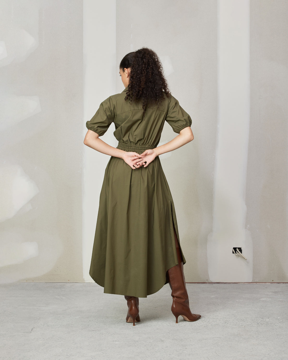 COMET SHIRT DRESS KHAKI