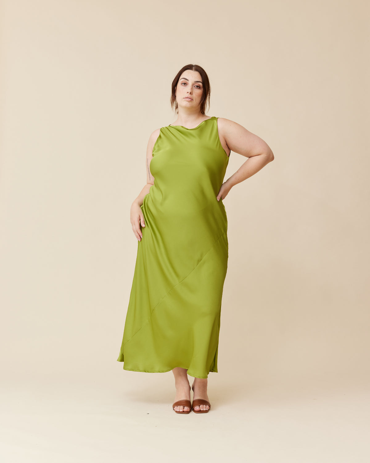 pea green dress Light Pea Green Bridesmaid Dress Infinity Dress Wrap Dress Convertible Dress - S149#