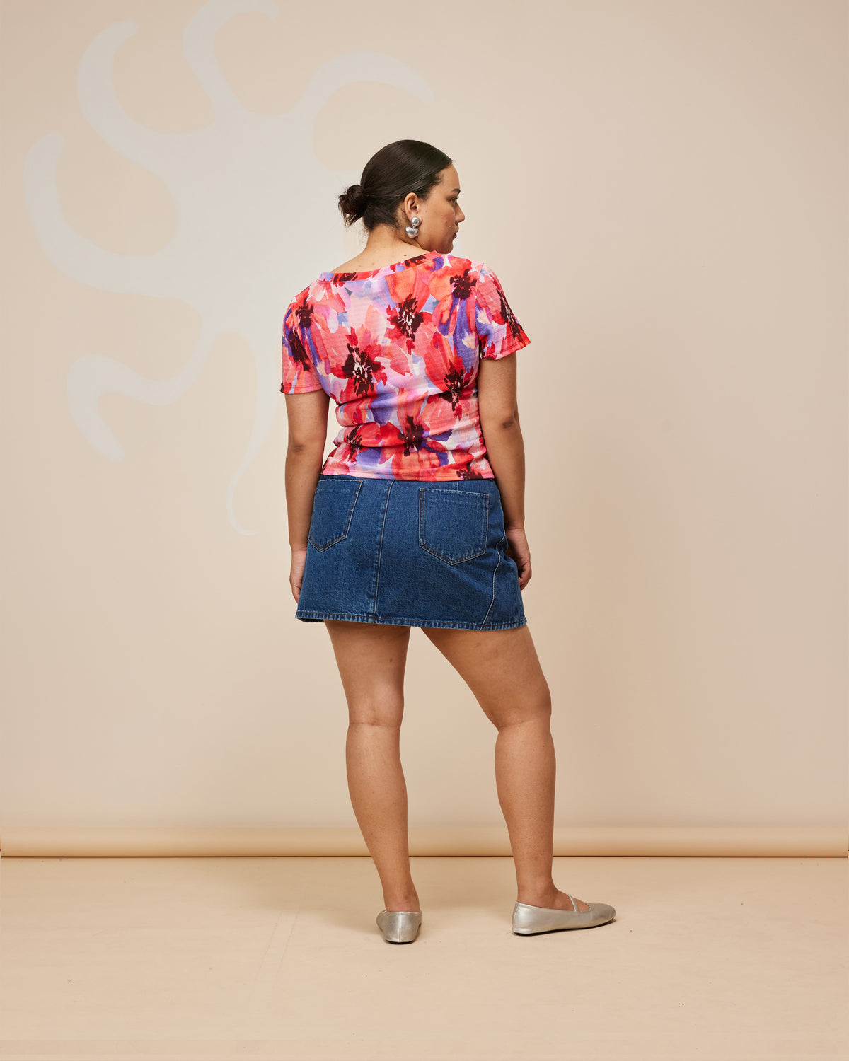 SUBLIME DENIM MINI SKIRT INDIGO RUBY - Main Image