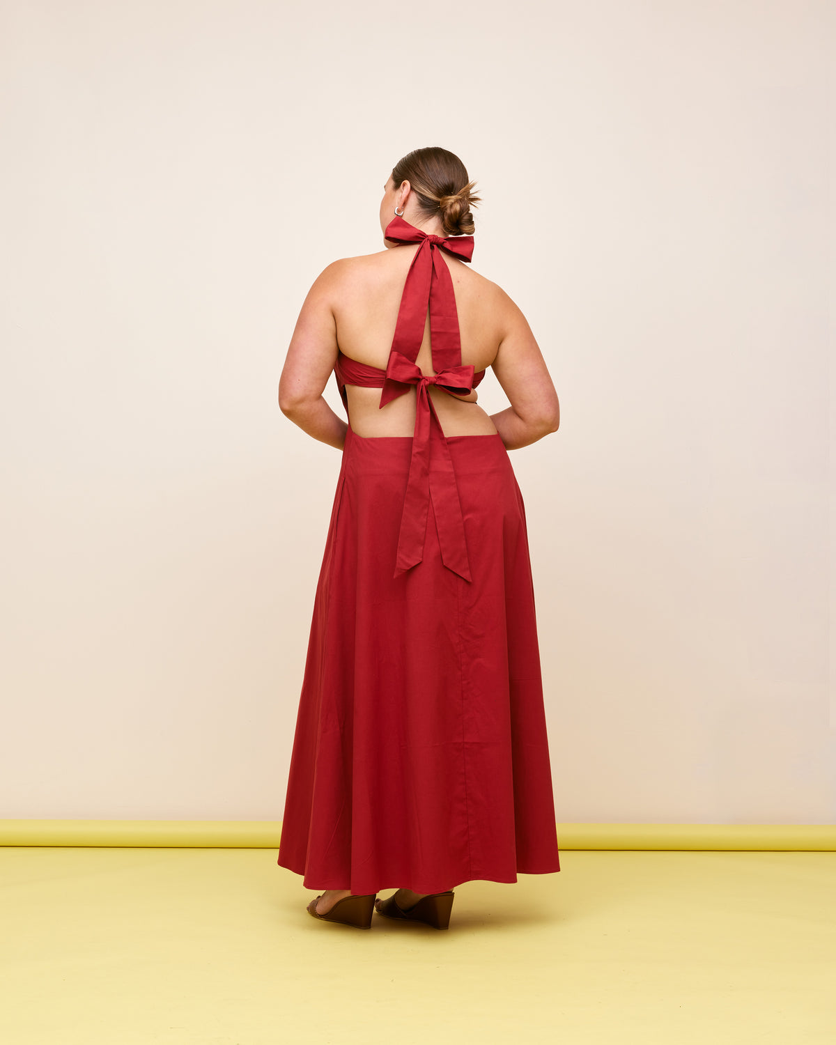 JULES HALTER MAXI DRESS SANGRIA | RUBY JULES HALTER MAXI DRESS SANGRIA | RUBY