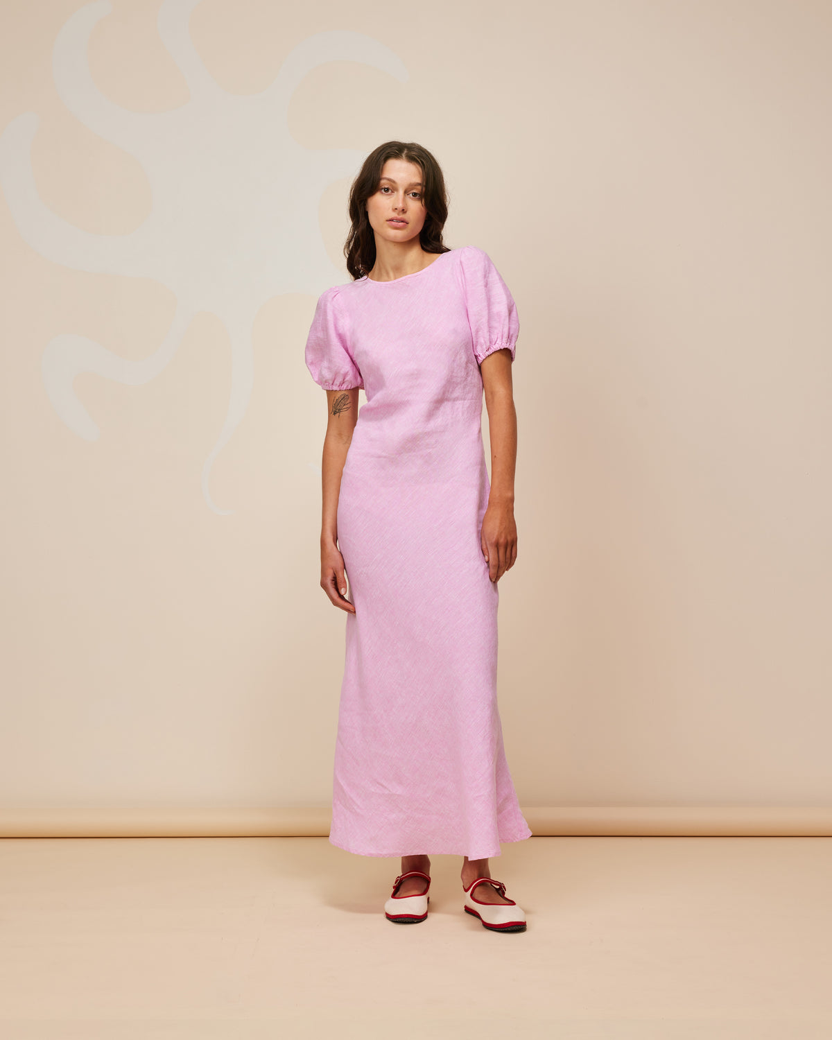 KOS LINEN DRESS PINK | RUBY KOS LINEN DRESS PINK | RUBY