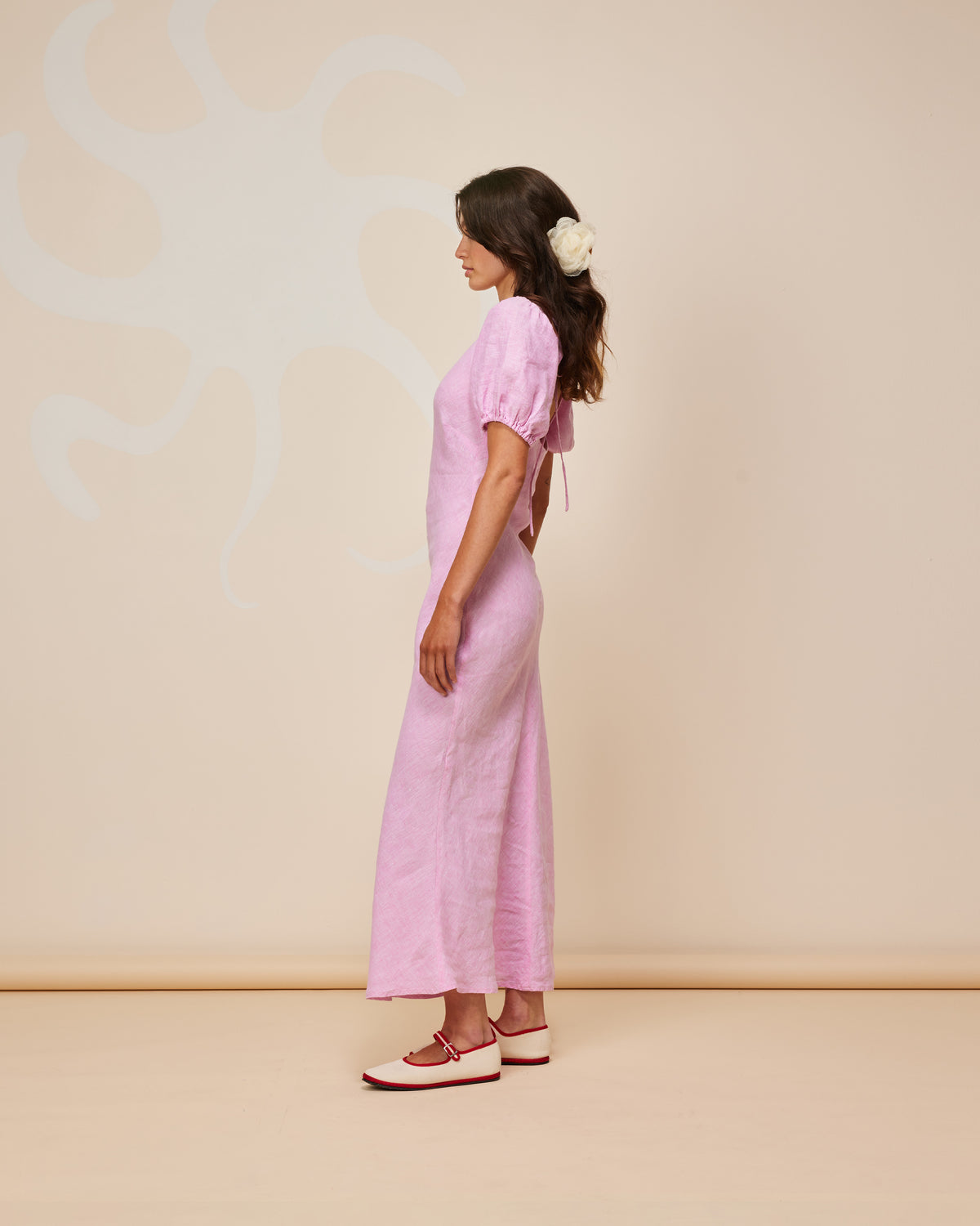 KOS LINEN DRESS PINK | RUBY KOS LINEN DRESS PINK | RUBY