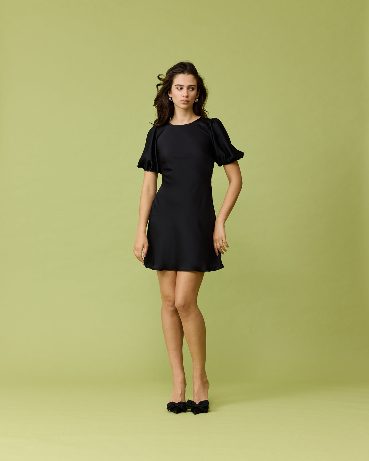 KENDALL SATIN MINI DRESS BLACK | RUBY KENDALL SATIN MINI DRESS BLACK | RUBY