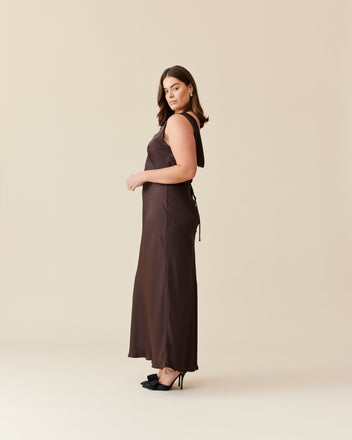Firebird Cowl Gown - Espresso
