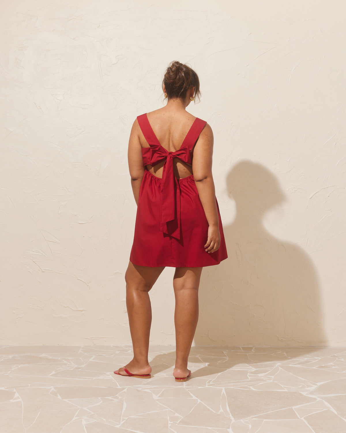 MARGIE TIE MINI DRESS GARNET MARGIE TIE MINI DRESS GARNET