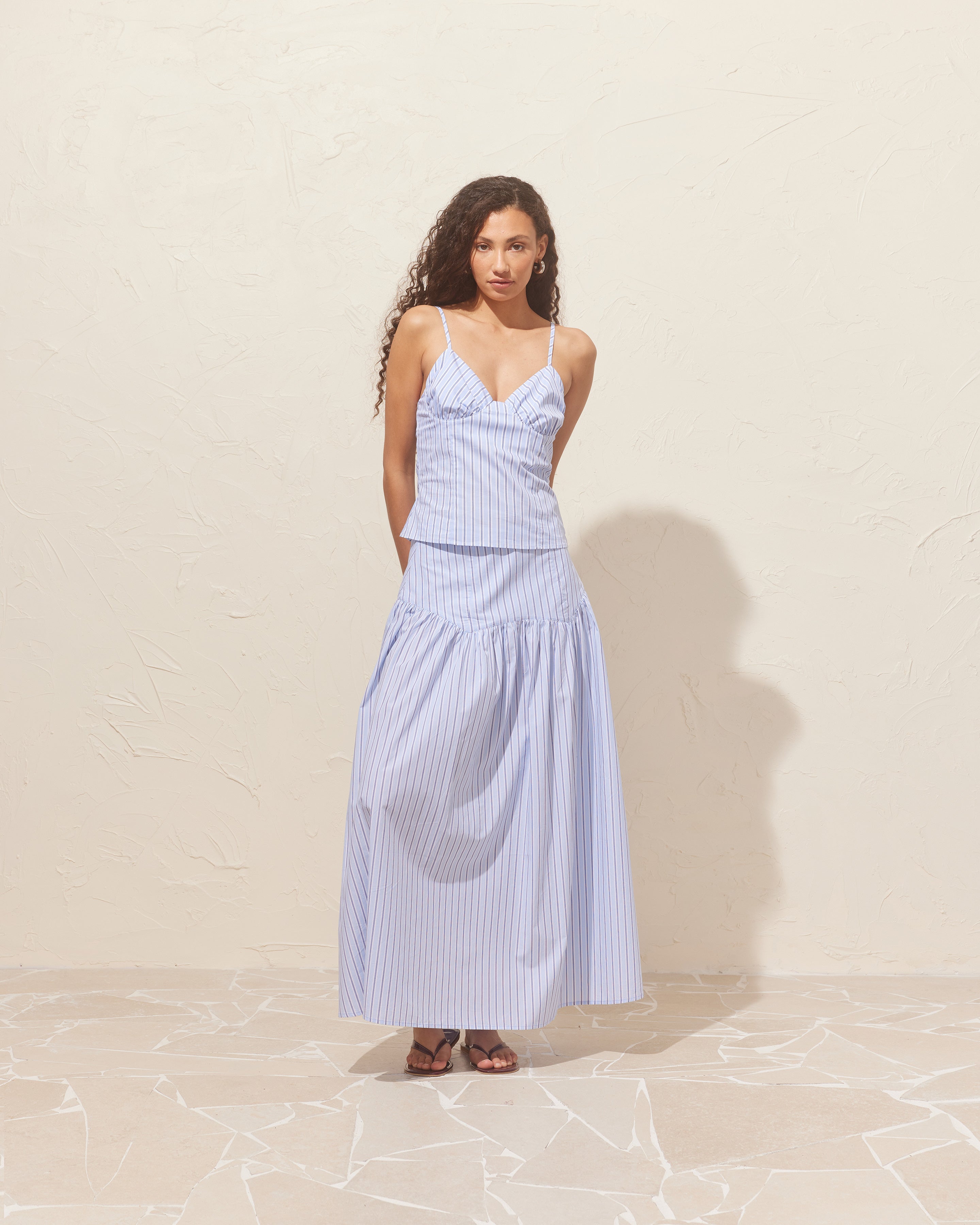 midi sky stripe tank dress MONACO TANK BLUE SKY STRIPE
