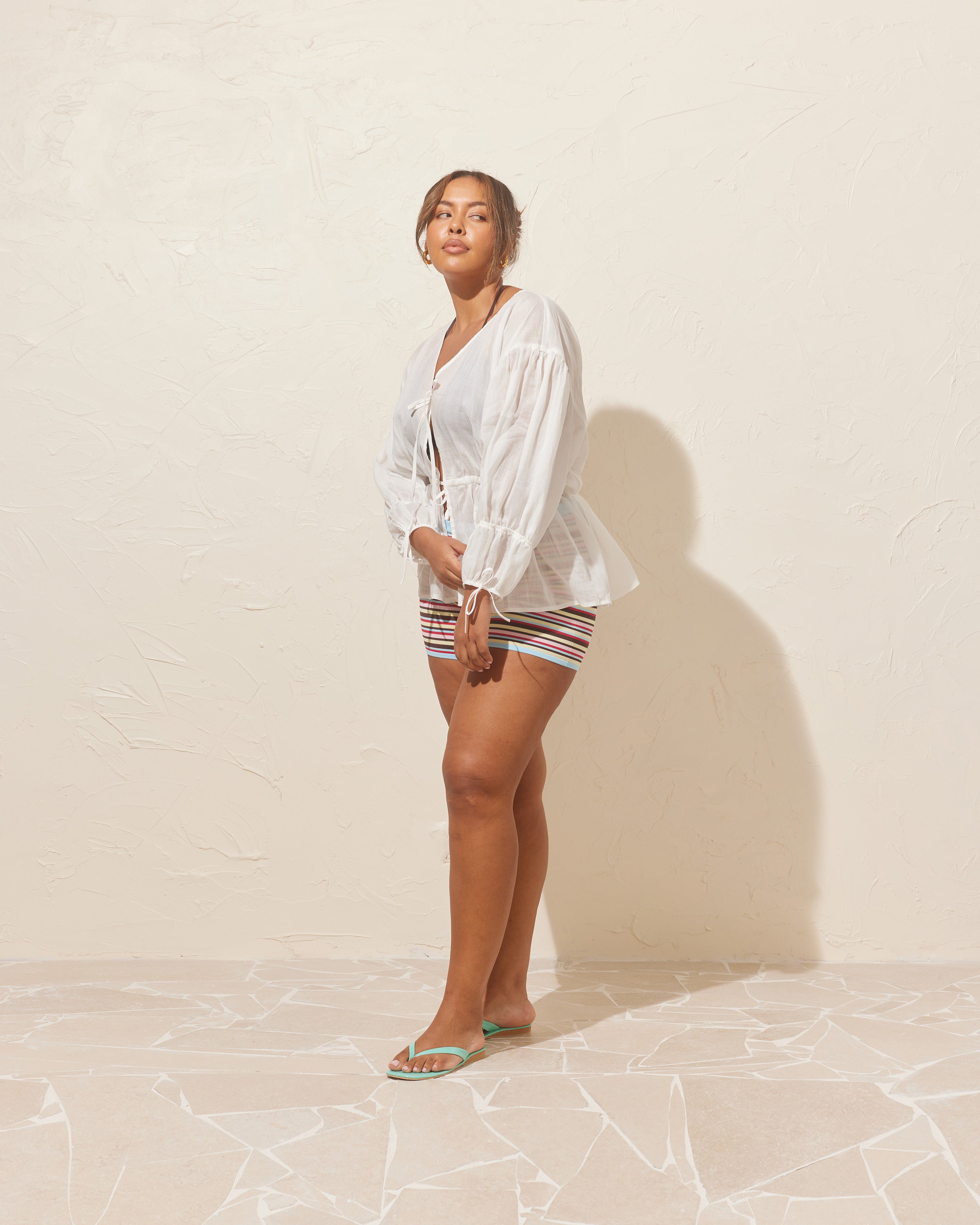 HYDRA TIE BLOUSE WHITE | RUBY
