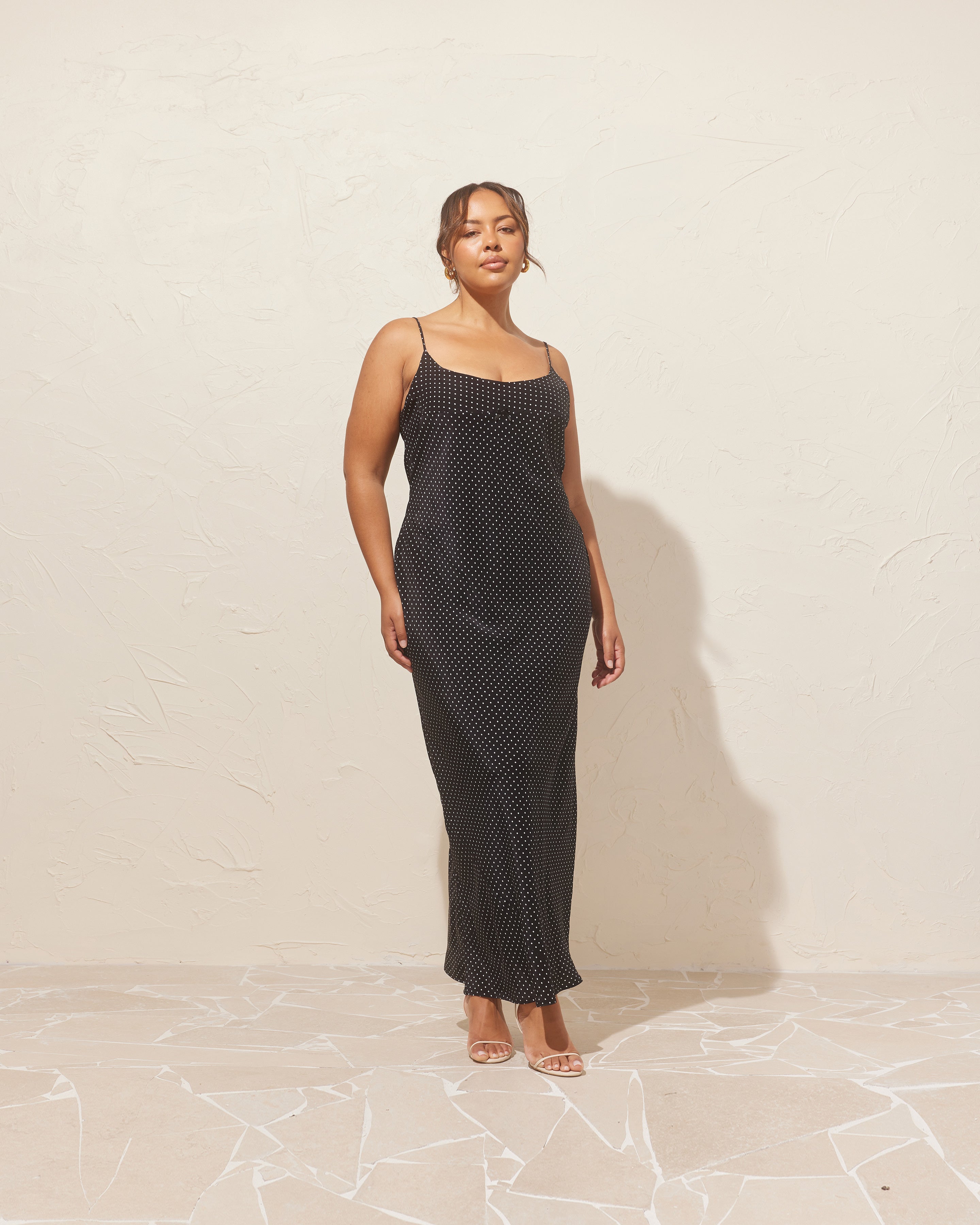 ROSARIA SLIP DRESS POLKA DOT | RUBY